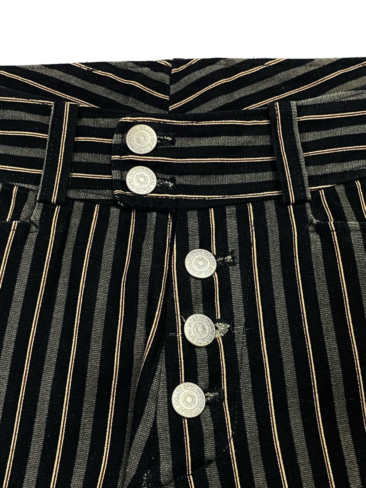 Tornado Mart Tornado Mart Flared Striped Cotton Pants Size 29" - 13 Thumbnail