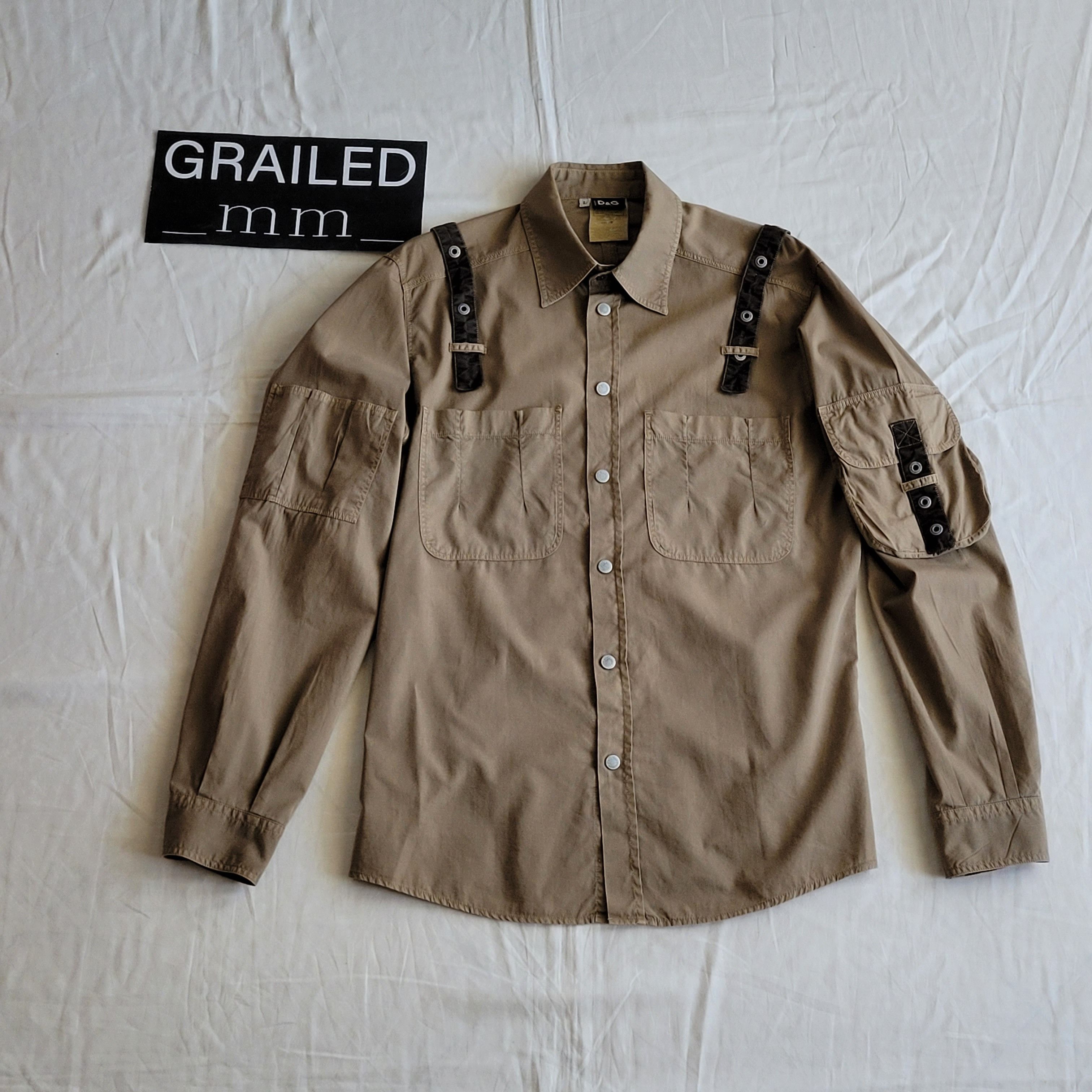Dolce & Gabbana D&G 2003 rare cargo bondage military shirt Size US L / EU 52-54 / 3 - 10 Thumbnail