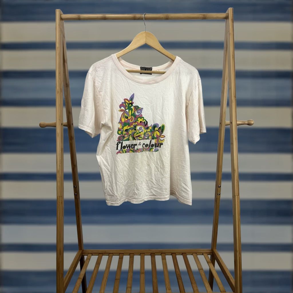 Fila VTG 80s Flower & Colours Theory Florist Paper Thin Worn Boxy T-Shirt L Light Pink Womens Florist Flower Theory 80s Distressed Boxy Shirt Size L / US 10 / IT 46 - 1 Thumbnail