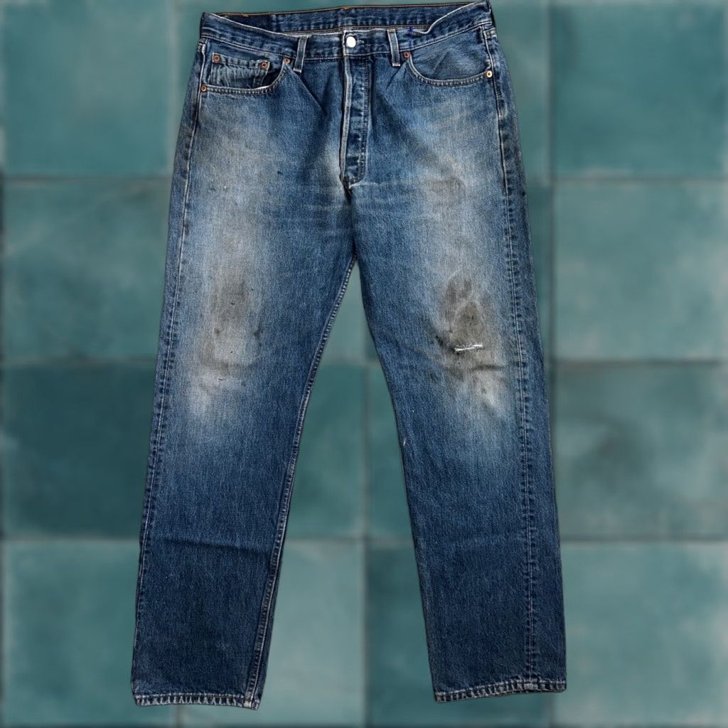 Levi's VINTAGE Levi's 501 Jeans 90s USA Light Blue Denim Straight 38x34 Regular Men Size US 38 / EU 54 - 1 Thumbnail