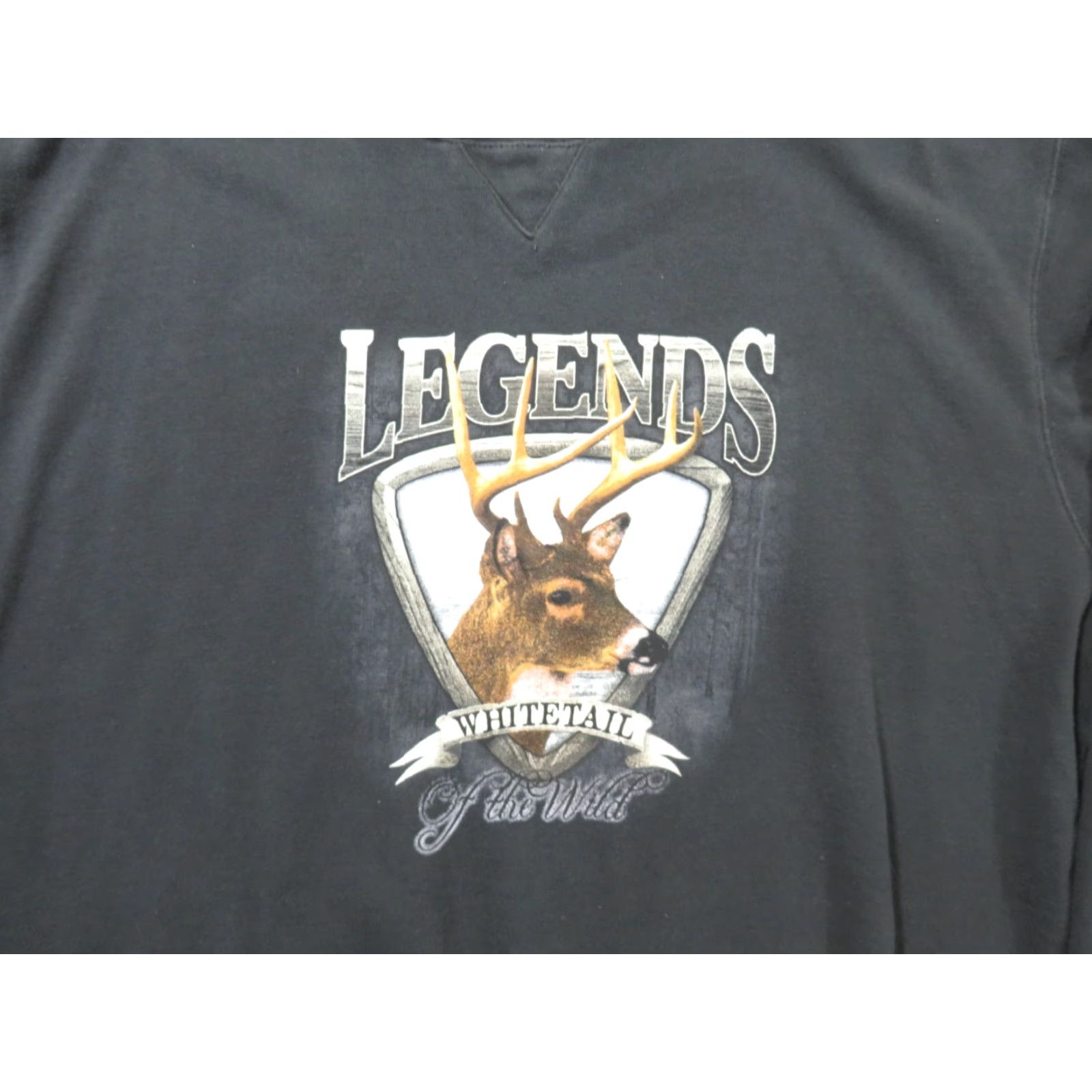 Vintage VINTAGE Crown USA Sport Sweatshirt Whitetail Deer Graphic Print Hoodie Crew Neck XL Black Mens Pullover All Seasons USA Trophy Deer 80s 90s Size US XL / EU 56 / 4 - 3 Thumbnail