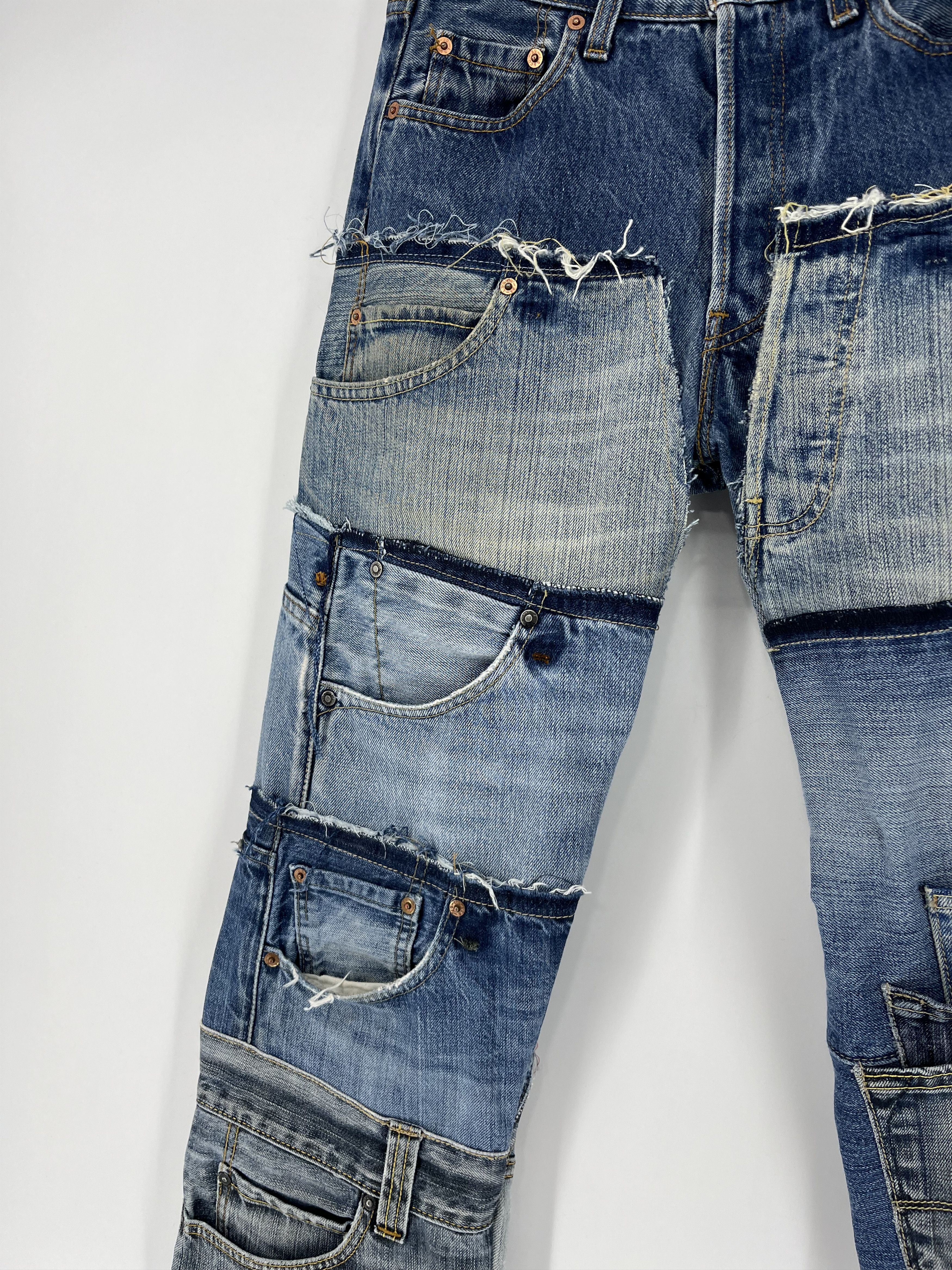 Other 90s Levi’s 501 Patchwork Multipocket Denim Custom Jeans USA Size US 30 / EU 46 - 6 Thumbnail
