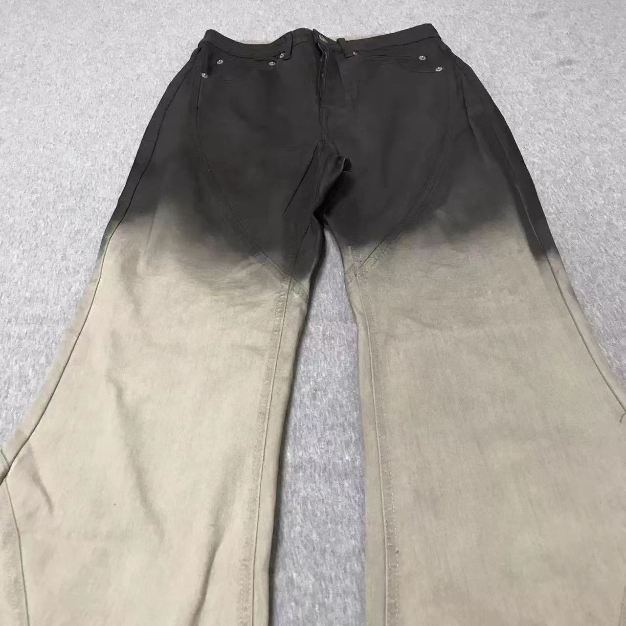 Japanese Brand vintage ombre wash micro-flare jeans Size US 34 / EU 50 - 10 Thumbnail