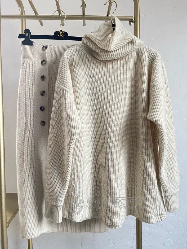 Hermes Hermes White Knitted Top Size XXS / US 00 / IT 34 - 1 Thumbnail