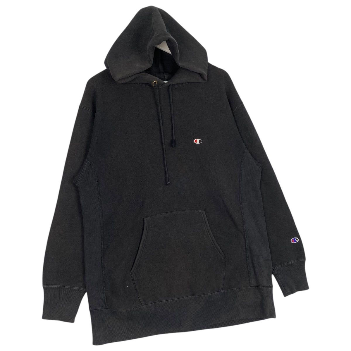 Champion × Vintage Vintage Champion Hoodie Small C Logo Sweater Black Size US L / EU 52-54 / 3 - 3 Thumbnail