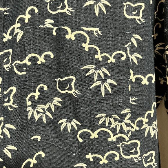 Club Monaco Club Monaco Navy Bird Print Slim Fit Shirt Size S Size US S / EU 44-46 / 1 - 9 Thumbnail