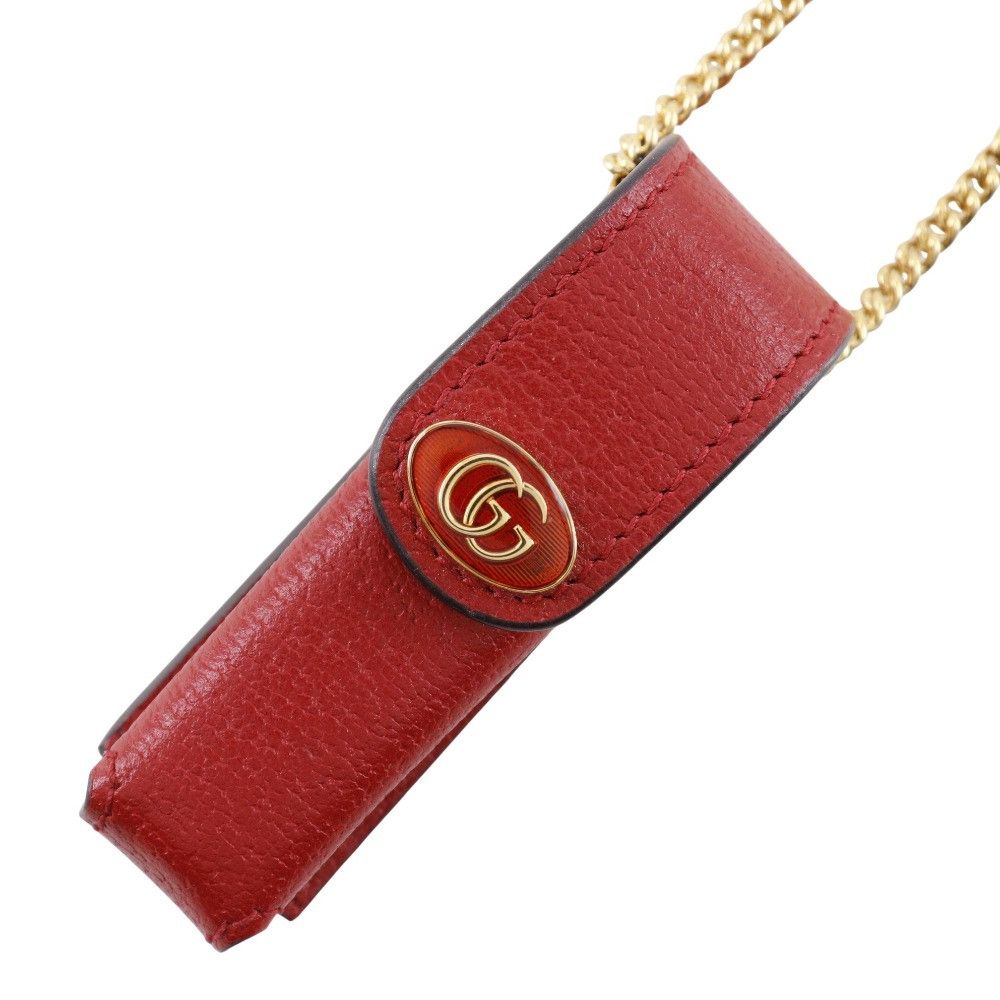 Gucci Gucci Gucci Lipstick Case Calf Pendant Accessory Leather Other 615998 DUTY FREE for USA Size ONE SIZE - 1 Thumbnail