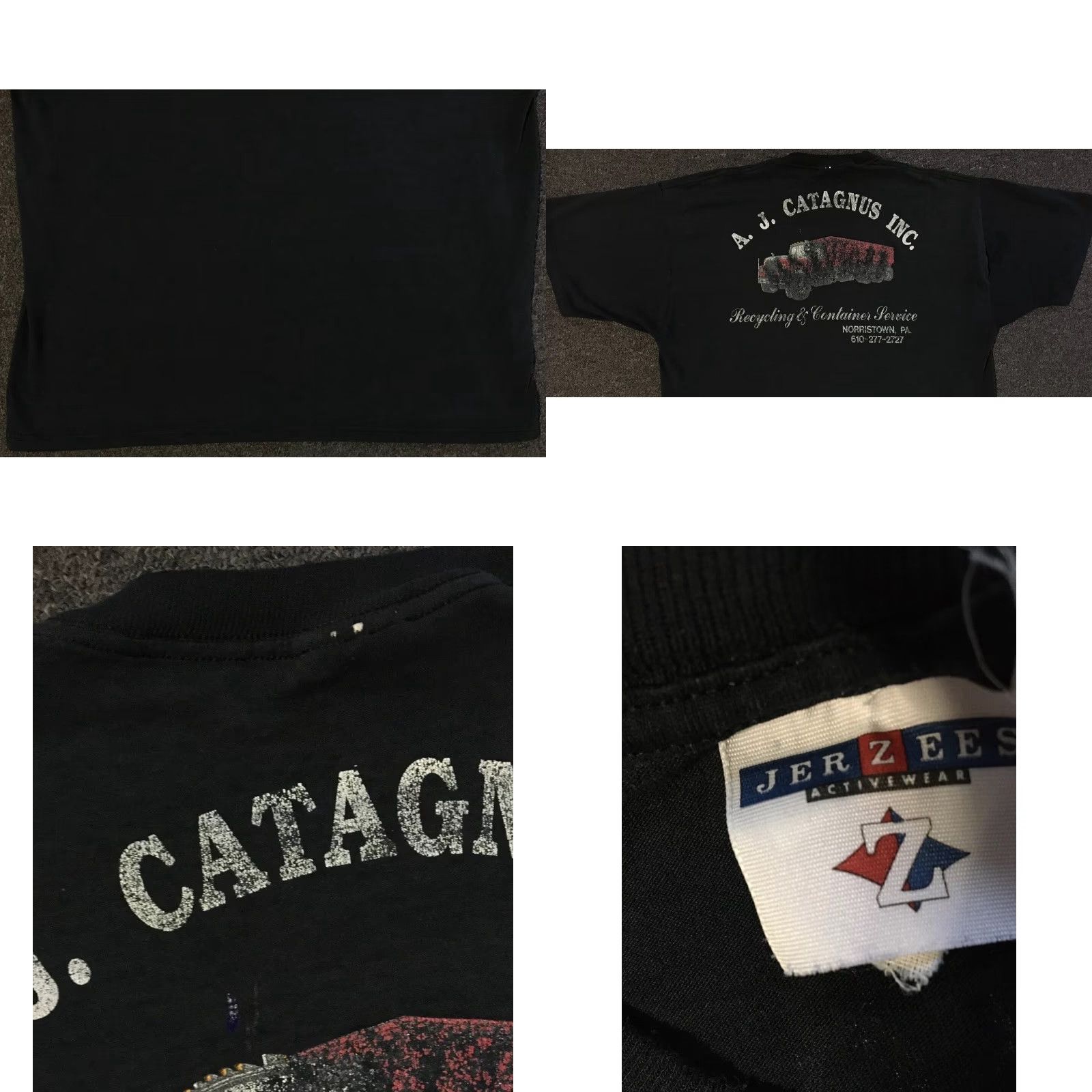 Vintage VINTAGE 90s Faded Distress Trucker Shirt XL Black Motorcycle Mens T-Shirt Grunge Punk Surf Skate Harley Trucker 80s 90s Size US XL / EU 56 / 4 - 8 Thumbnail