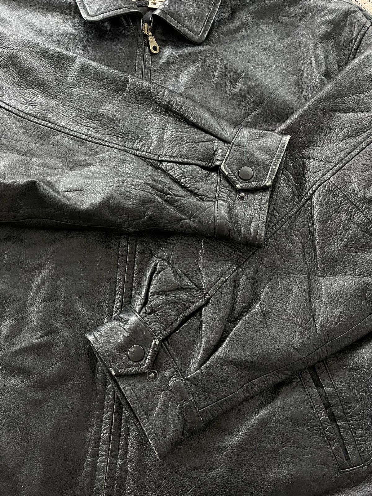 Genuine Leather Vintage Avantgarde Black Leather Coach Bomber Jacket Y2K Size US XXL / EU 58 / 5 - 11 Thumbnail