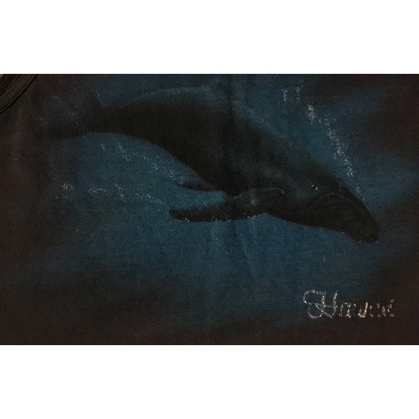 Vintage VINTAGE 80s Hawaii Whale Cropped Tank Top S USA Surf Beach Grunge Vaporwave Black XS/S Womens Tank Top Size S / US 4 / IT 40 - 2 Thumbnail