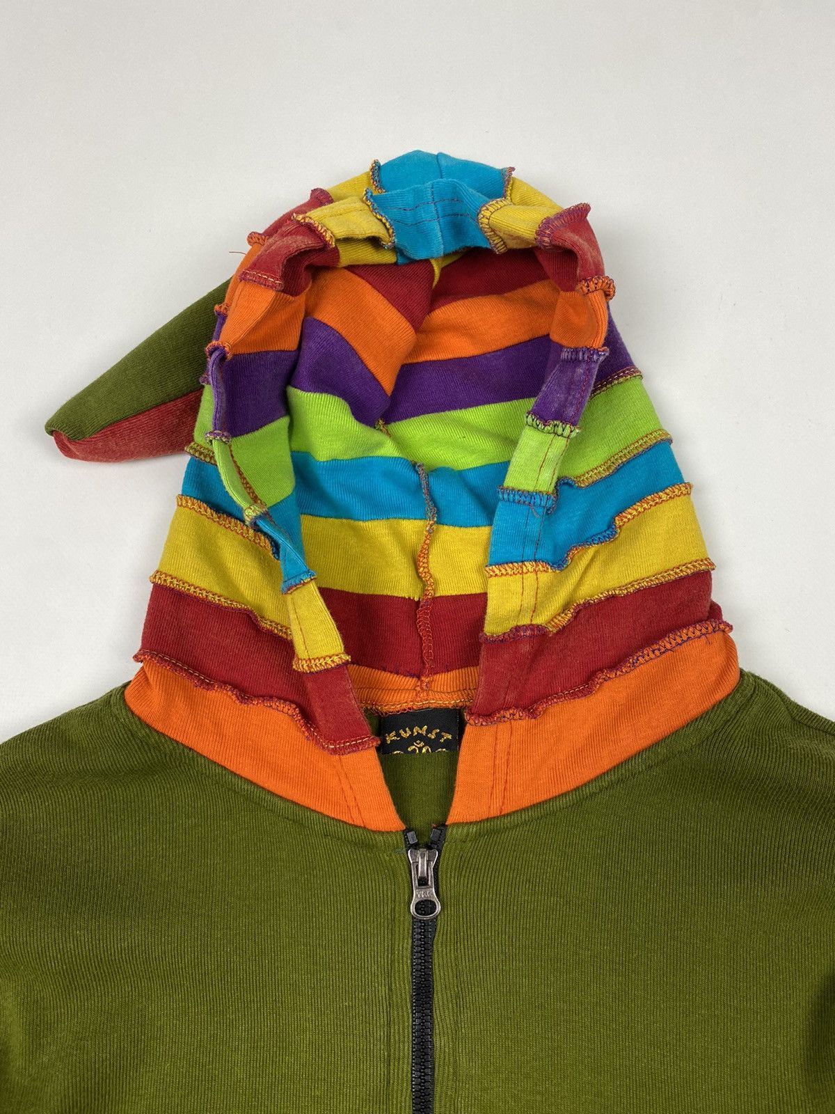 Vintage Y2K Vintage Nepalese Fairy Patchwork Hoodie Size L / US 10 / IT 46 - 2 Thumbnail