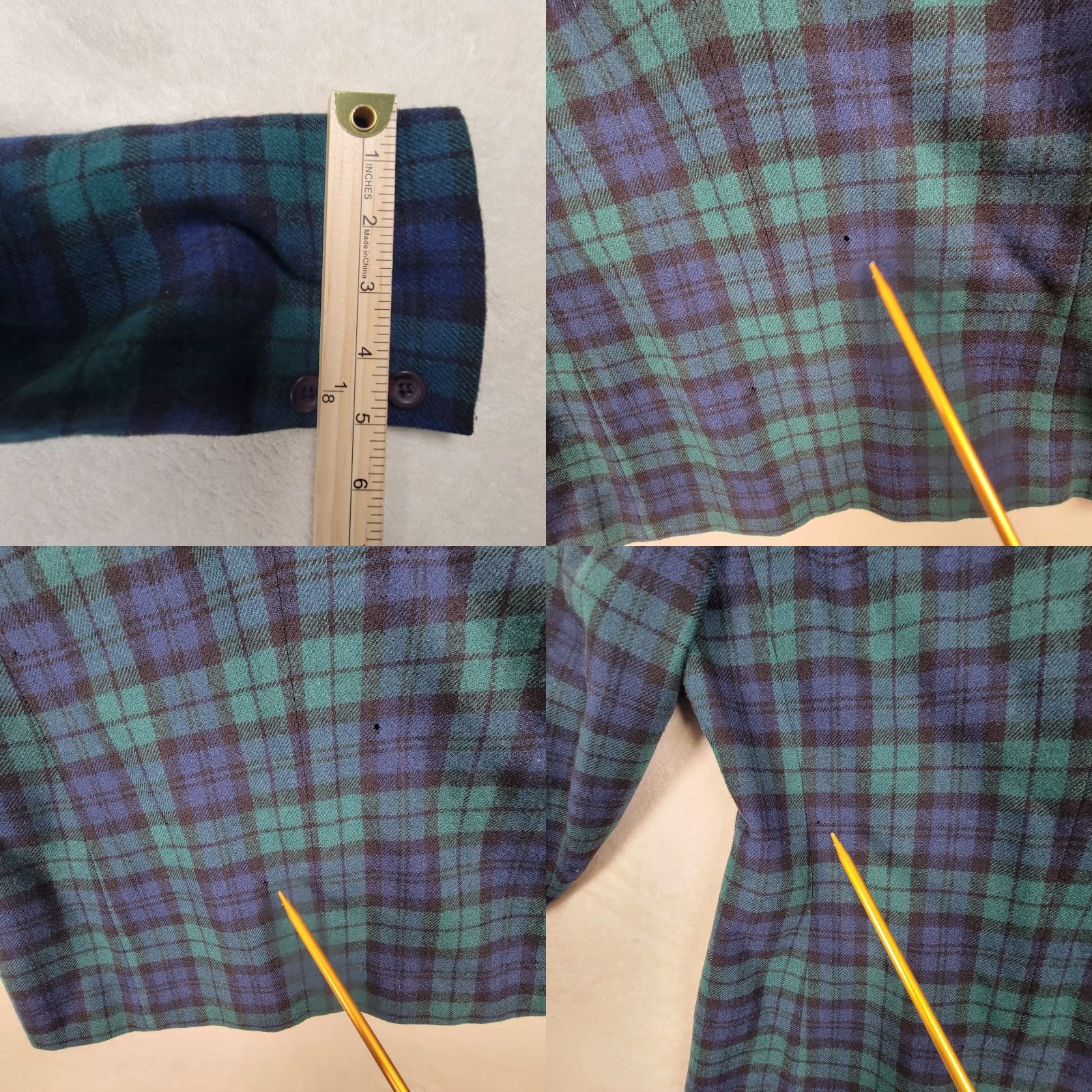 Pendleton VINTAGE Pendleton Blazer Jacket Wool Plaid Green Size 10 USA Lined Women's Size L / US 10 / IT 46 - 9 Thumbnail