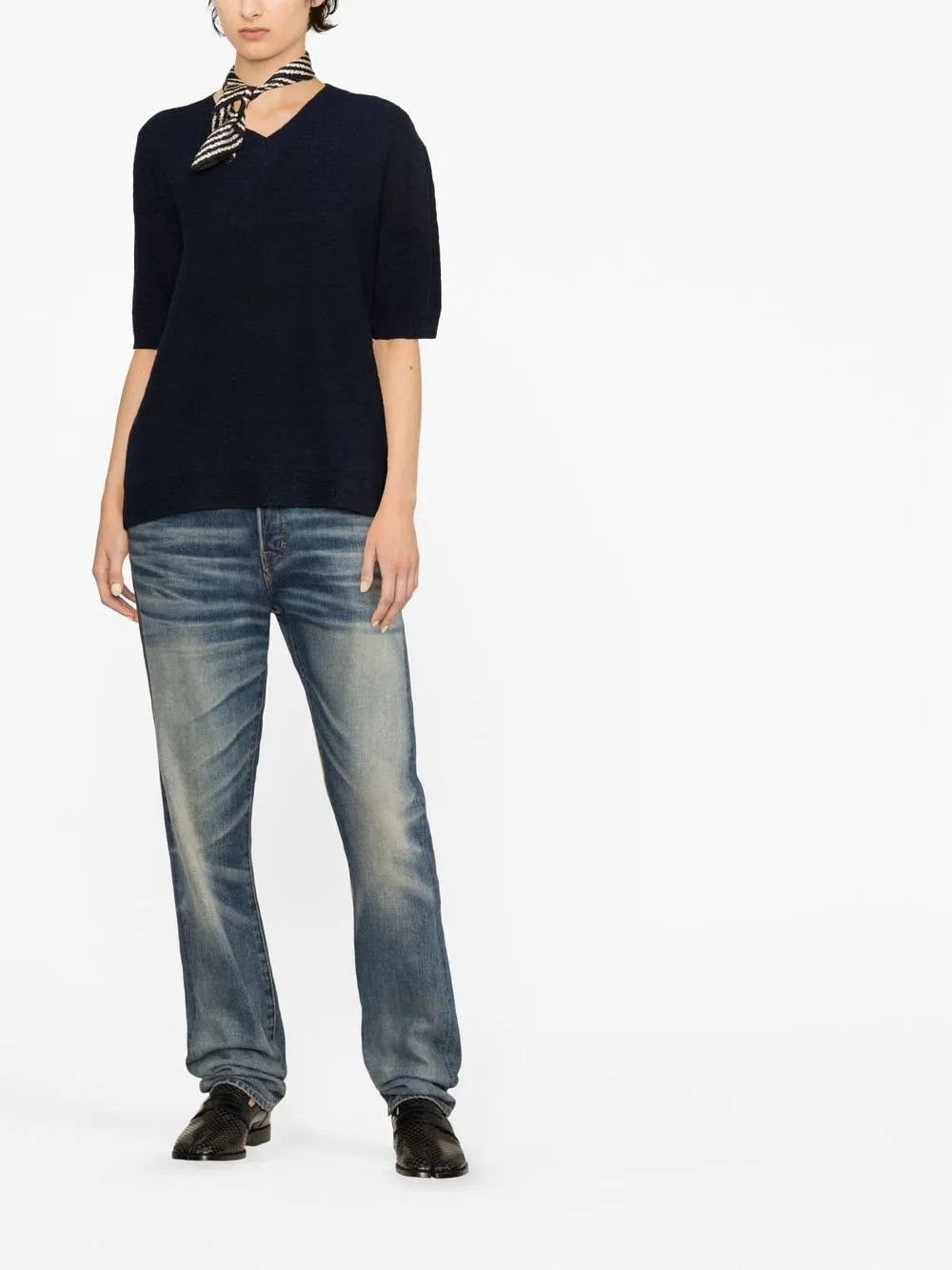 Maison Margiela o1y0625 Crewneck Sweater in Midnight Blue Size M / US 6-8 / IT 42-44 - 4 Thumbnail