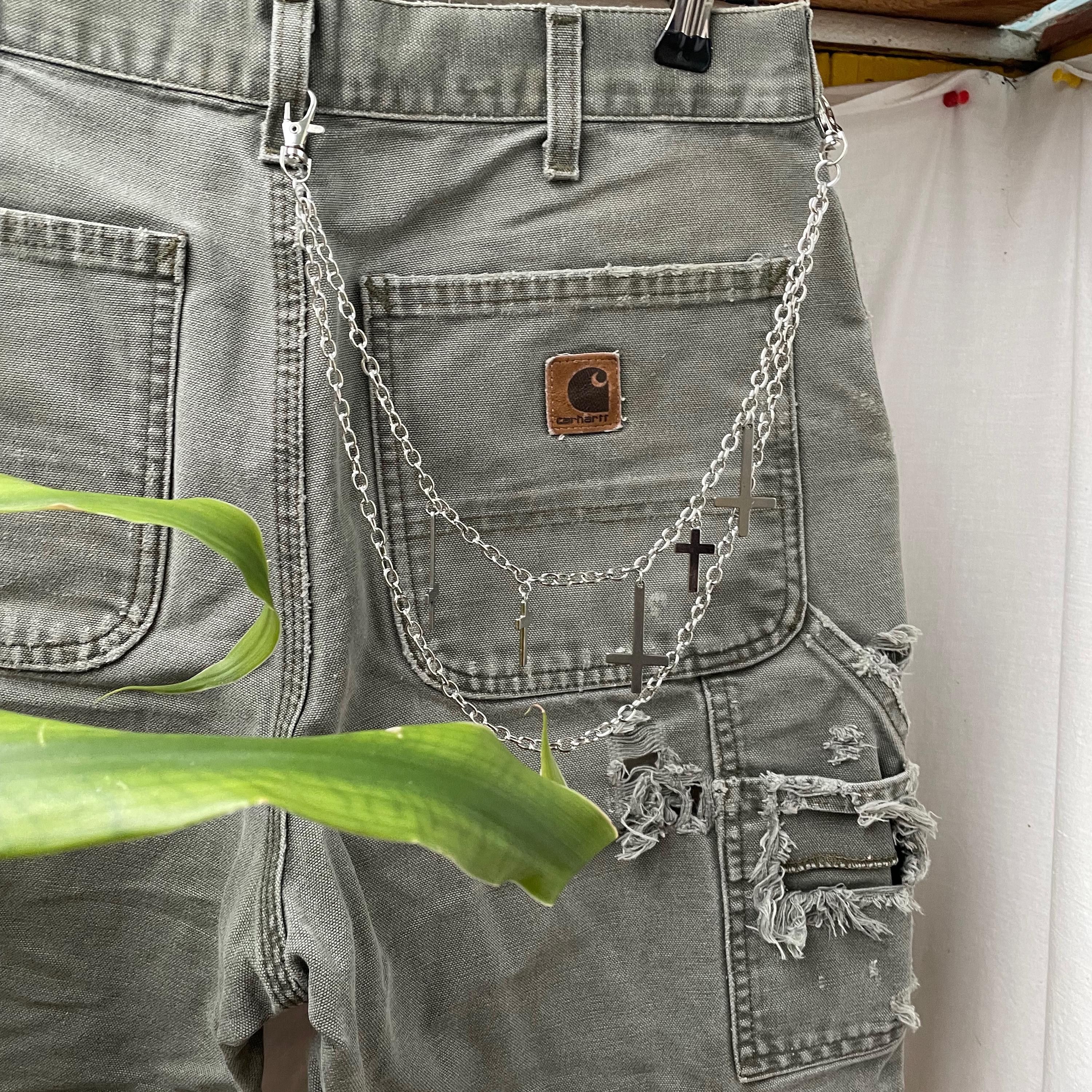 Other Pants chain cross Y2K grunge alt pants wallet chain Size ONE SIZE - 5 Thumbnail