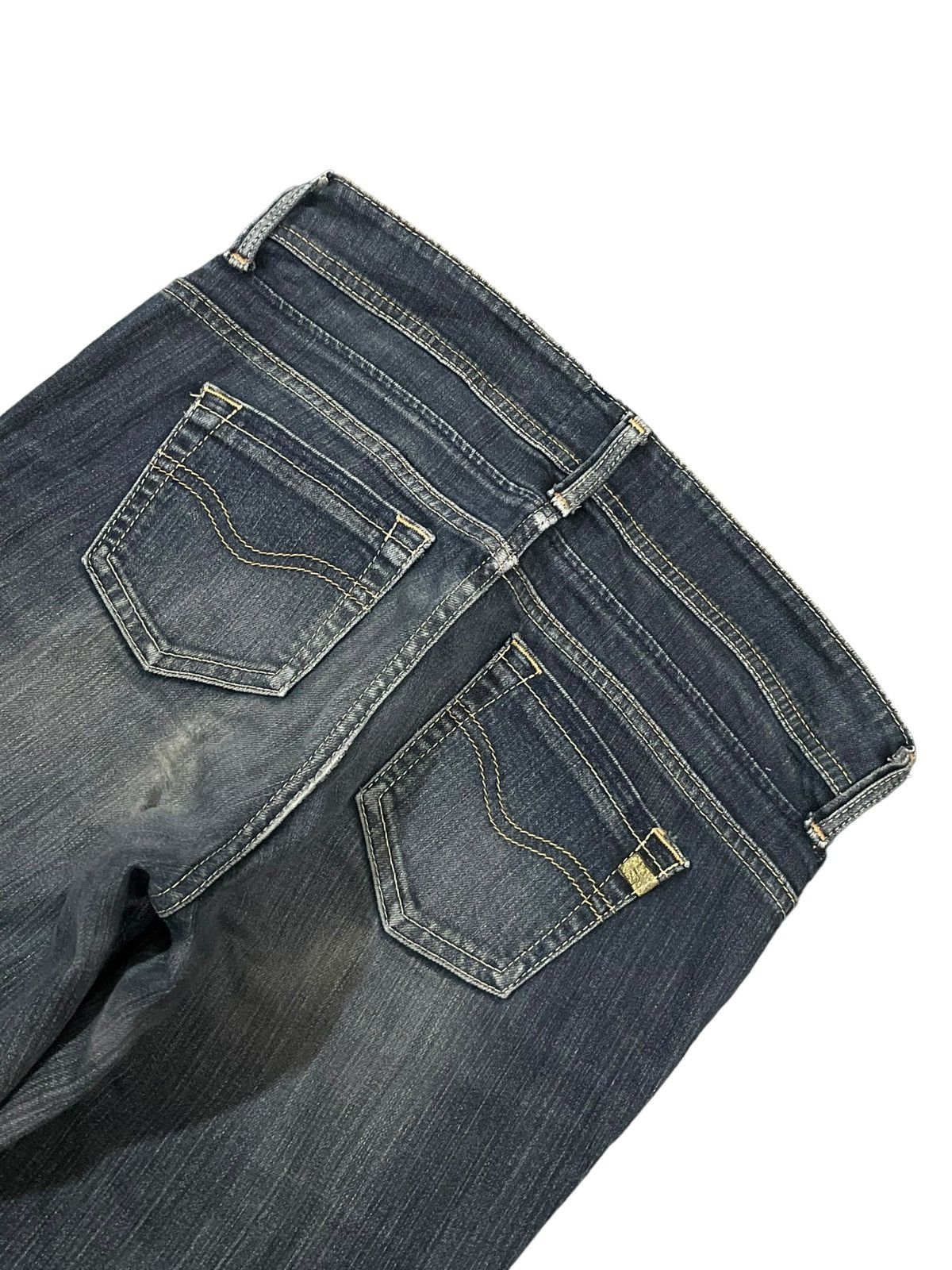 Mizra Jeans Kyoto Vintage Japanese Brand Wide Leg Style Fade Wash Flared Jeans Size 31" - 9 Thumbnail