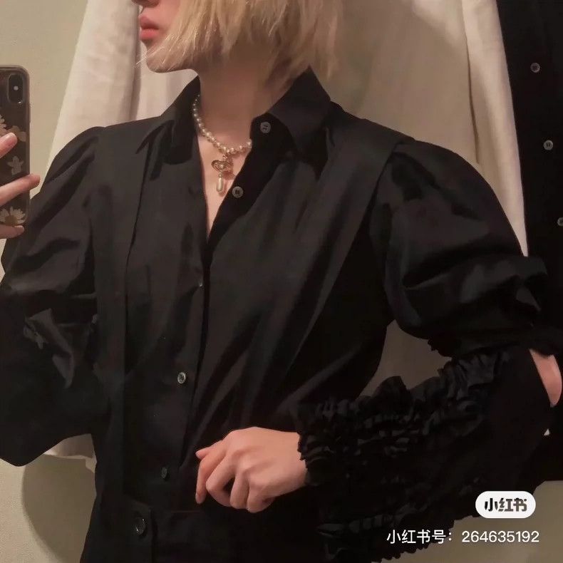 Comme des Garcons Comme Des Garcons Black split pleated leg of lamb sleeve s Size XS / US 0-2 / IT 36-38 - 2 Thumbnail