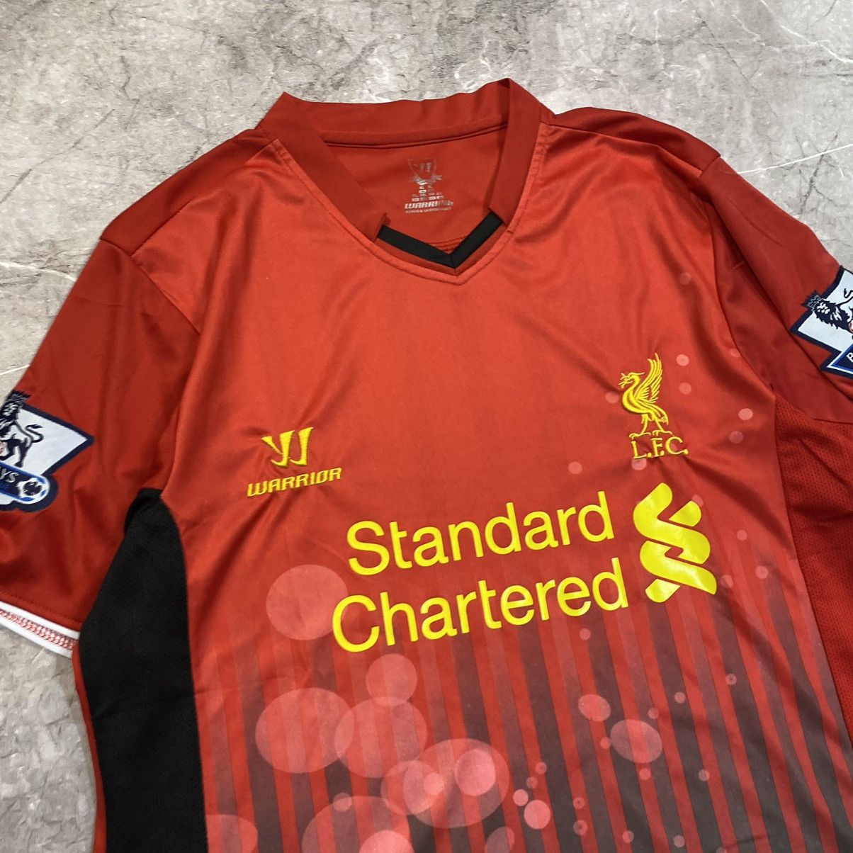 Warrior VINTAGE LIVERPOOL WARRIOR TEE SOCCER JERSEY BARCLAYS Size US XL / EU 56 / 4 - 4 Thumbnail