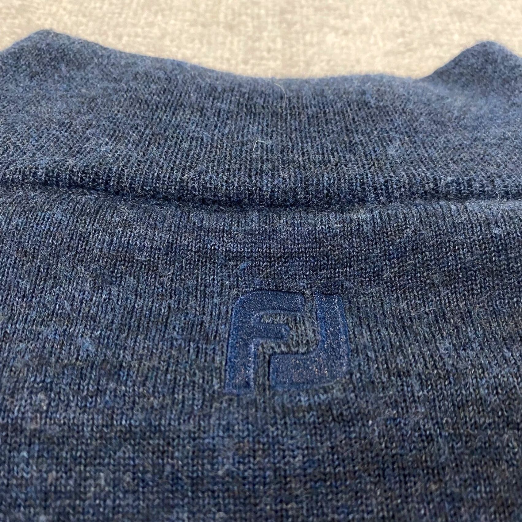 Footjoy FootJoy Sweater Mens XL Blue 100% Wool 1/4 Zip Lined Golf Pullover L/S Size US XL / EU 56 / 4 - 4 Thumbnail