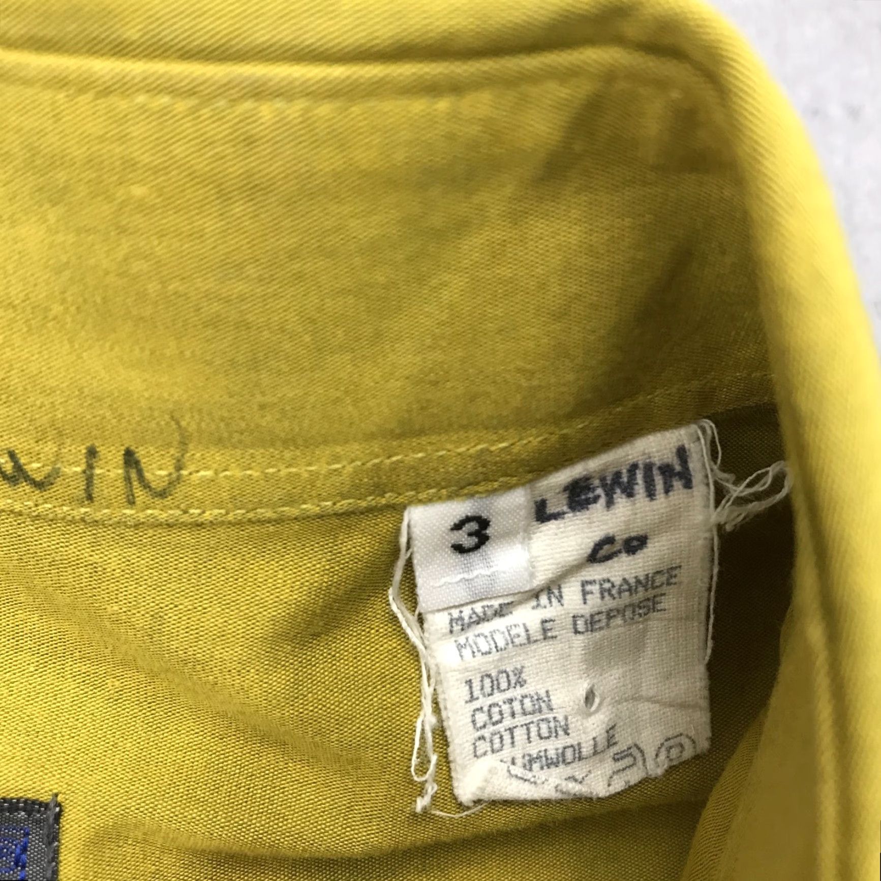 Kenzo KENZO Shirt Mens XL 3 Yellow Green Homme Paris Made France Casual Long Sleeve Button-Up Cotton Vintage Size US XL / EU 56 / 4 - 5 Thumbnail
