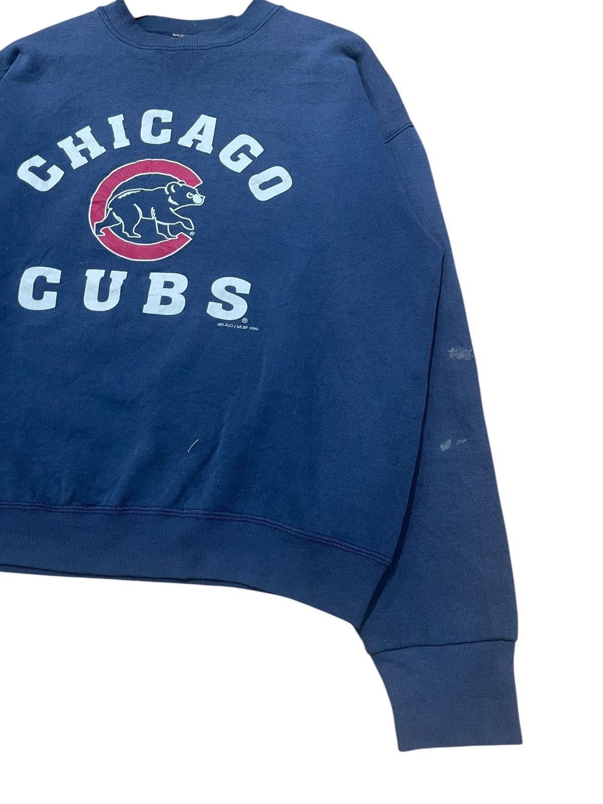 Fruit Of The Loom Vintage 90's Chicago Cubs Art/Flo MLBP Crewneck Sweatshirt Size US L / EU 52-54 / 3 - 3 Thumbnail