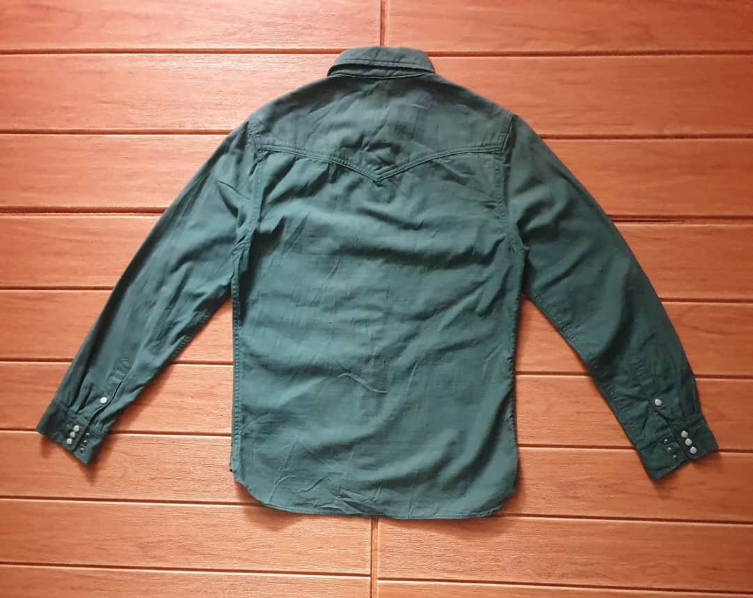 Japanese Brand 💥Stooge & Co Union Made green colour Western shirt Size US S / EU 44-46 / 1 - 13 Thumbnail