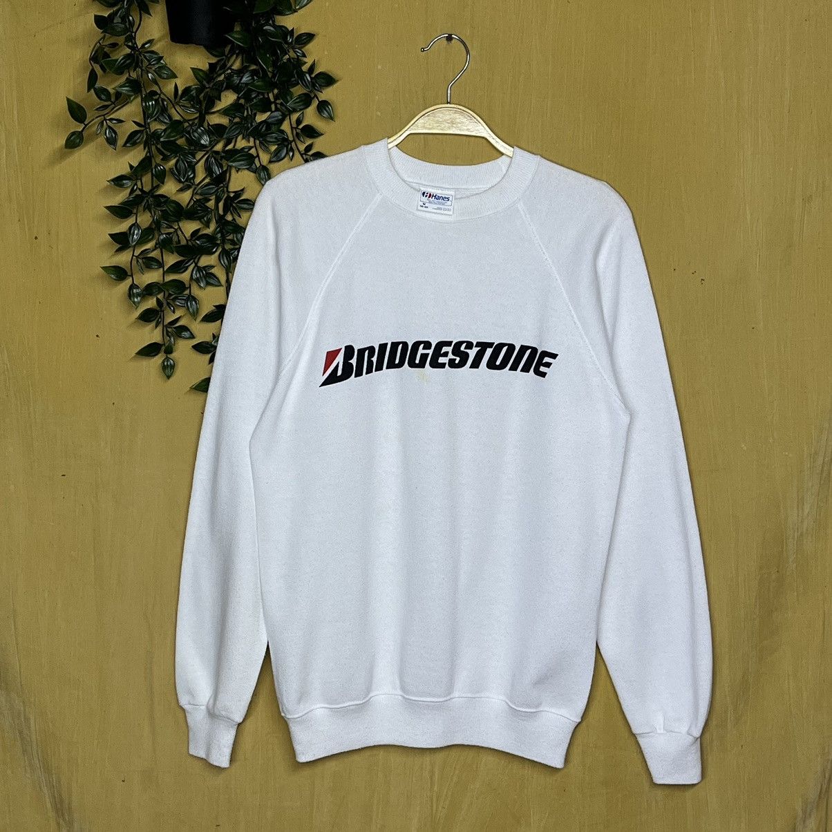 Hanes × Vintage Vintage 80s Bridgestone sweatshirt Size US M / EU 48-50 / 2 - 1 Thumbnail
