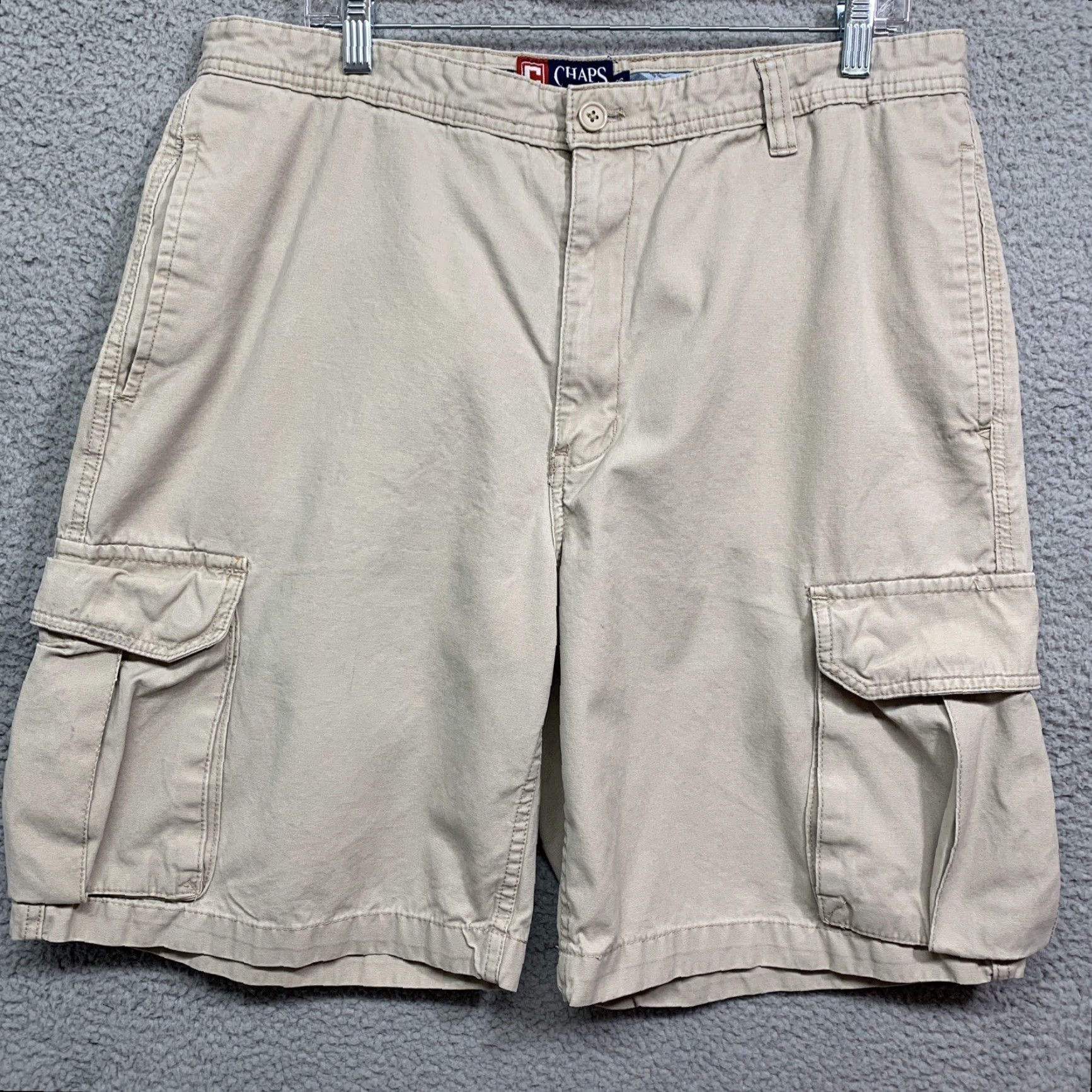 Chaps Chaps Cargo Shorts Men's 36W Khaki Baggy Straight Outdoors Canvas 6 Pockets Logo Size US 36 / EU 52 - 2 Thumbnail