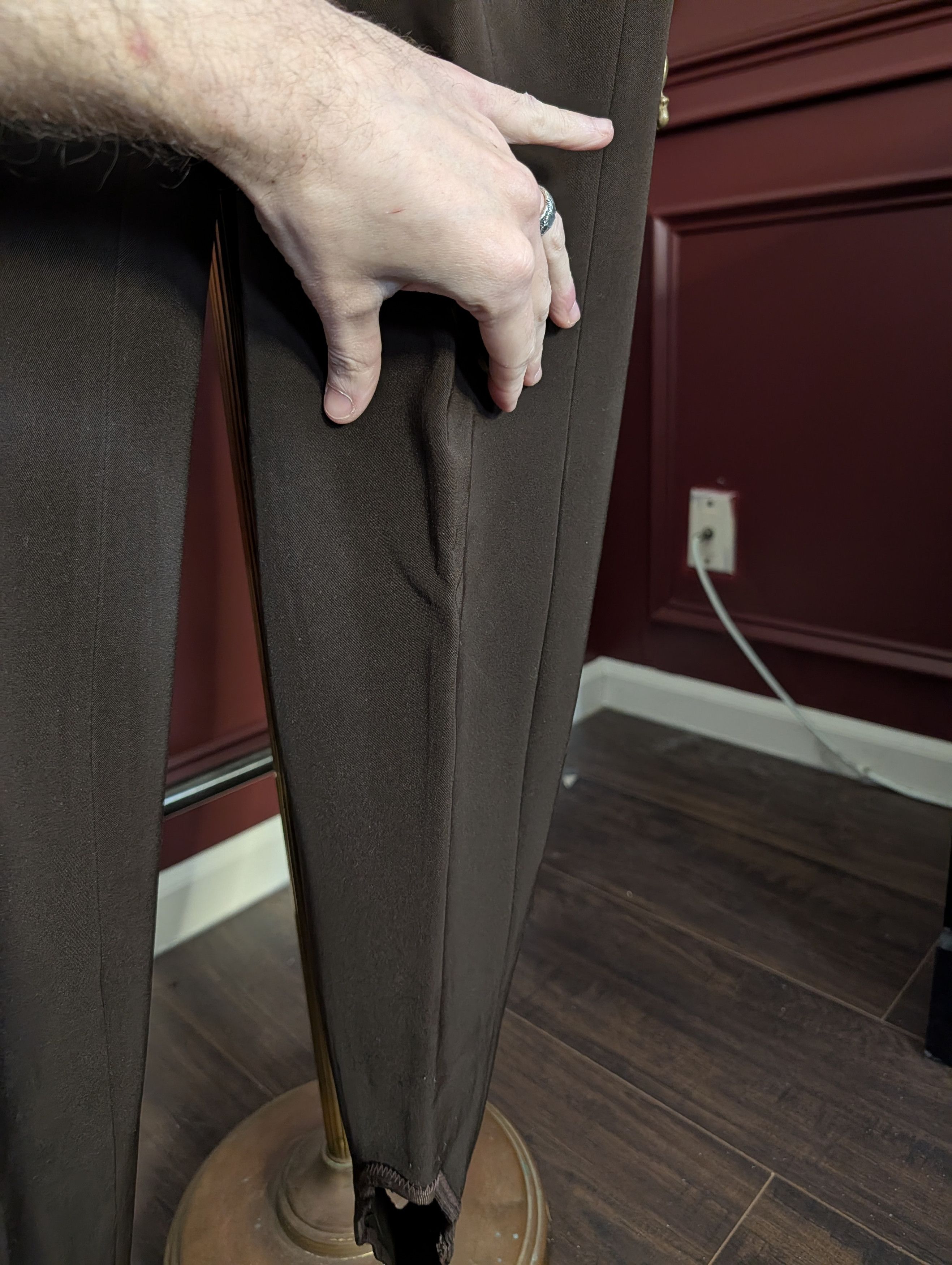 Vintage GERMAN VINTAGE Brown Wool Ski Pants zippered 36" Size US 36 / EU 52 - 6 Thumbnail
