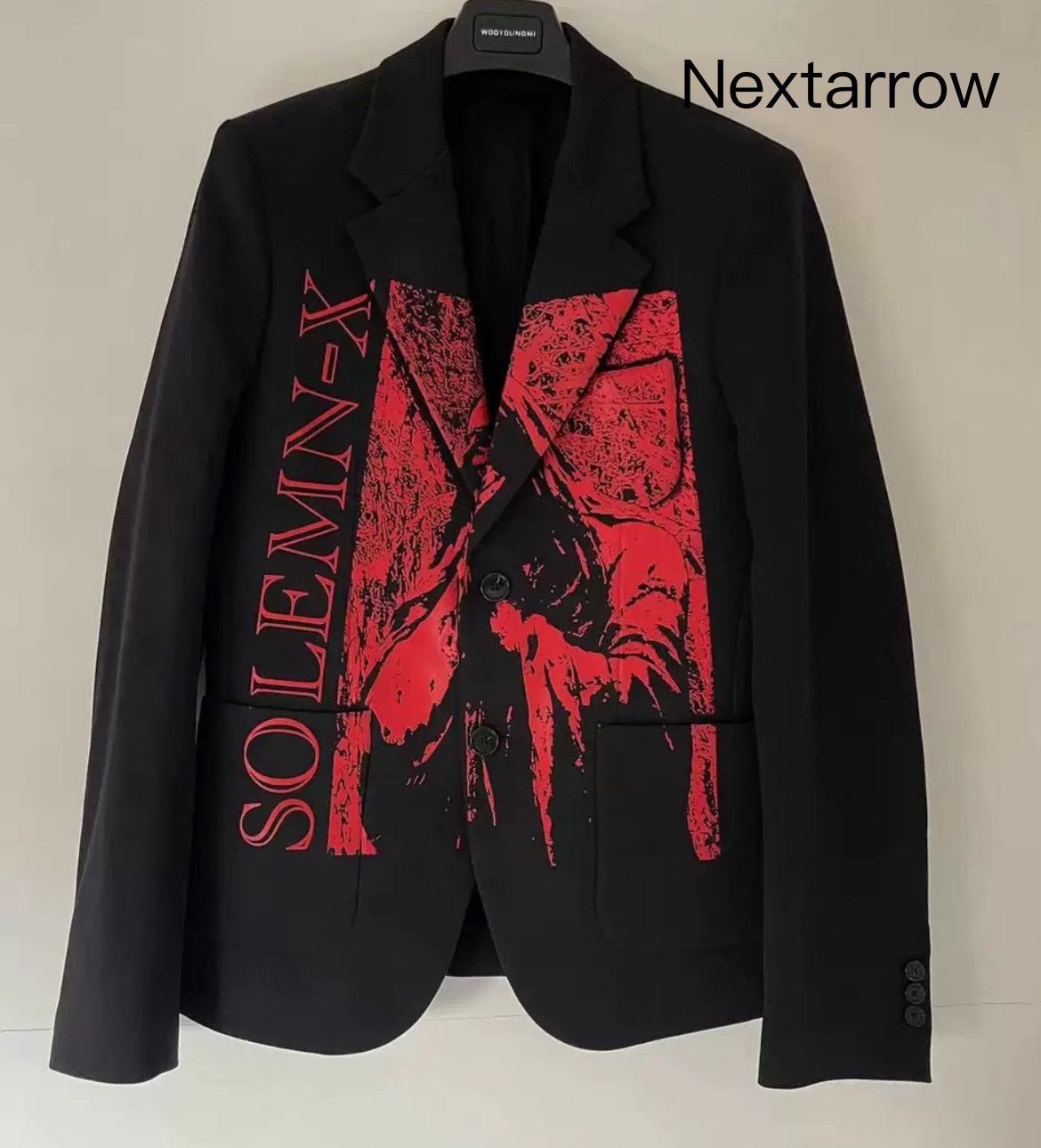 Raf Simons Raf Simons 22ss printed shoulder pad suit jacket | Grailed