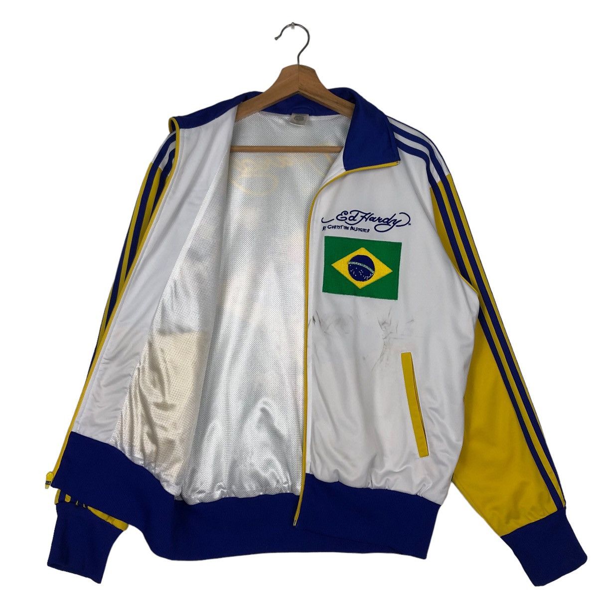 Christian Audigier Rare Over Print Tracktop Jacket Ed Hardy Big Logo Spell Out Size US M / EU 48-50 / 2 - 9 Thumbnail