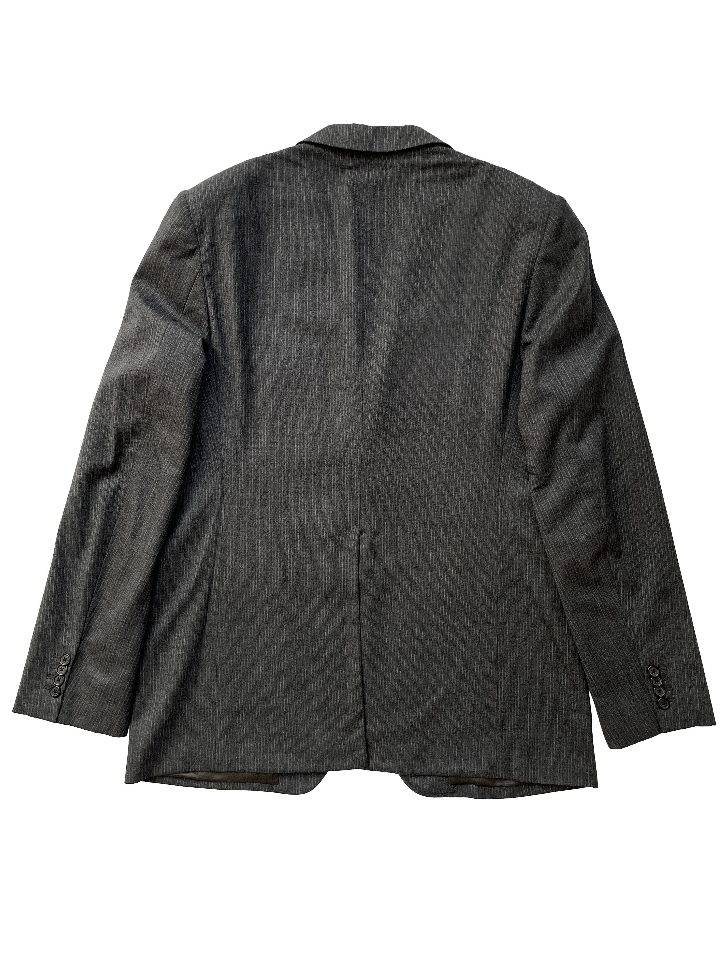 Prada ⚡️QUICK SALE⚡️Prada Gray Pinstripe Blazer Jacket Size US L / EU 52-54 / 3 - 2 Thumbnail