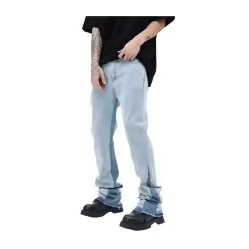 Flared Blue Denim Jeans