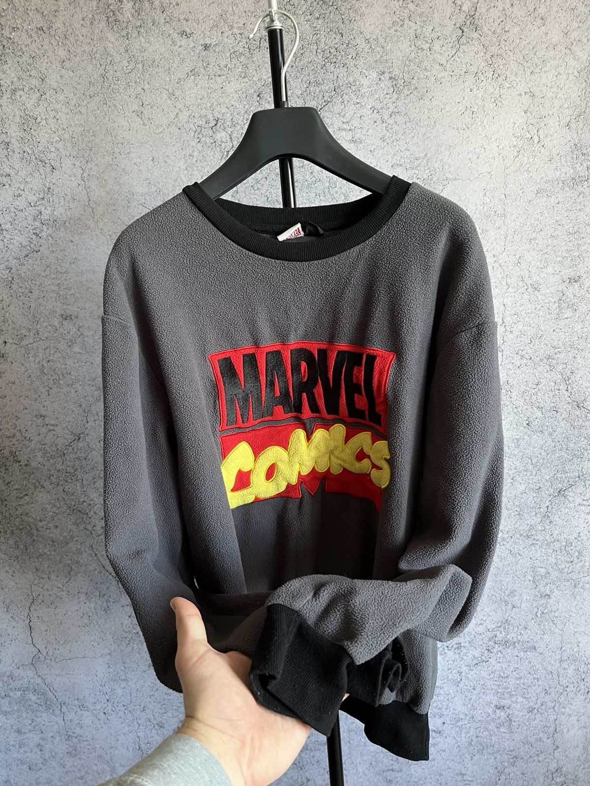 Marvel Comics Crazy Marvel Comics Fleece Sweater Y2K Big Logo Sweatshirt Size US M / EU 48-50 / 2 - 4 Thumbnail
