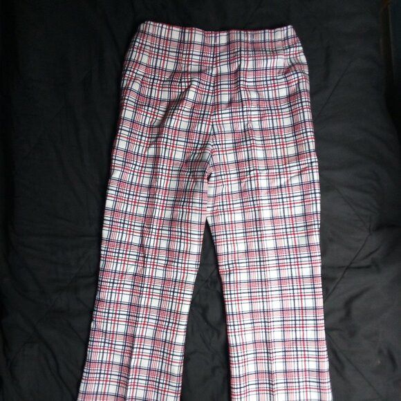 Levi's Vintage Levi's Sta-Prest Gals Plaid Polyester Pants Flared Size 30" / US 8 / IT 44 - 7 Thumbnail