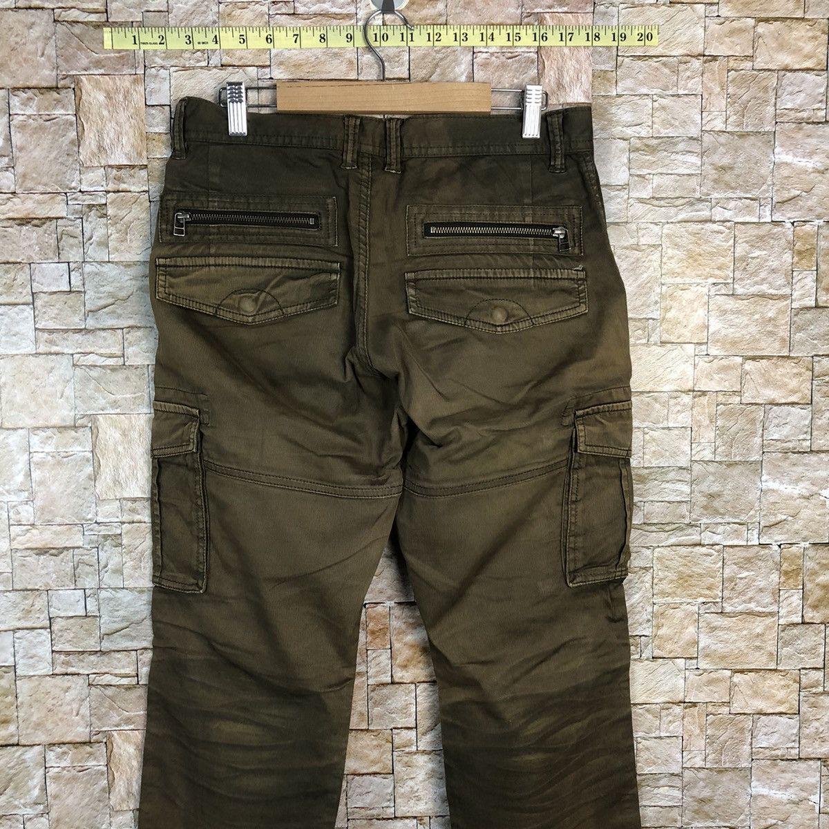 Faded Glory Rattle Trap Brown faded Cargo Multipocket Pants #A312 Size US 31 - 17 Thumbnail