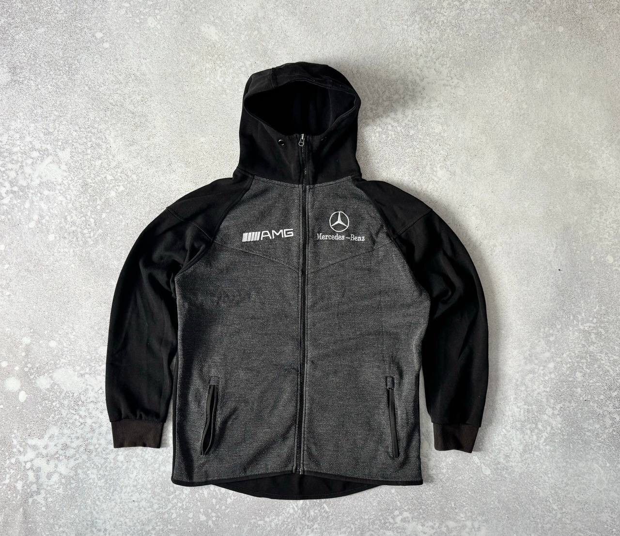 NASCAR × Vintage Vintage Mercedes-Benz AMG Zip Up Racing Hoodie Big Logo Y2K Size US M / EU 48-50 / 2 - 1 Thumbnail