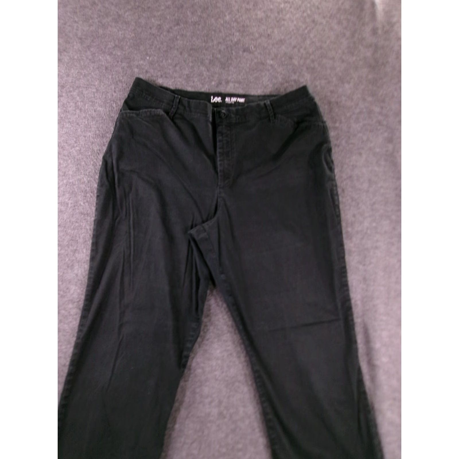 Lee LEE Plus Size 18 Black Chino Pants Women Straight Leg Casual Office Everyday Size 40" / US 18 - 2 Thumbnail
