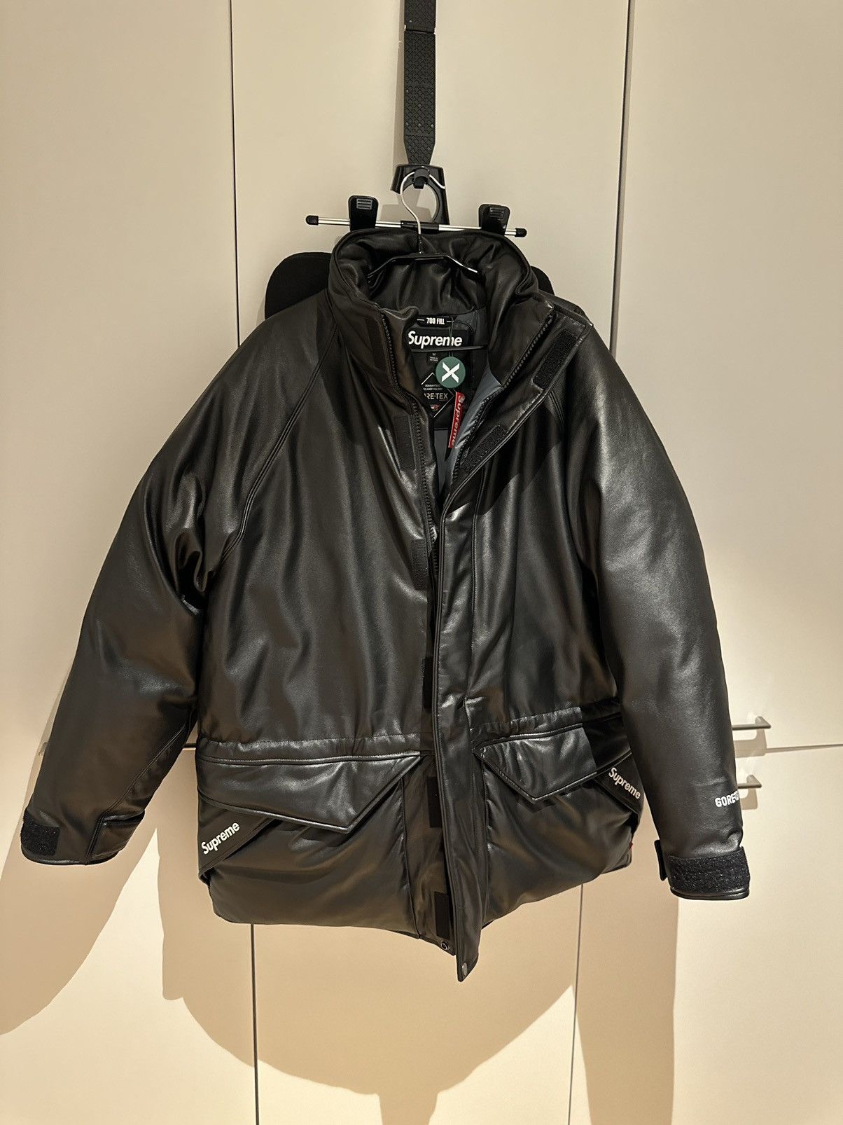 Supreme Leather Down Jacket | Grailed