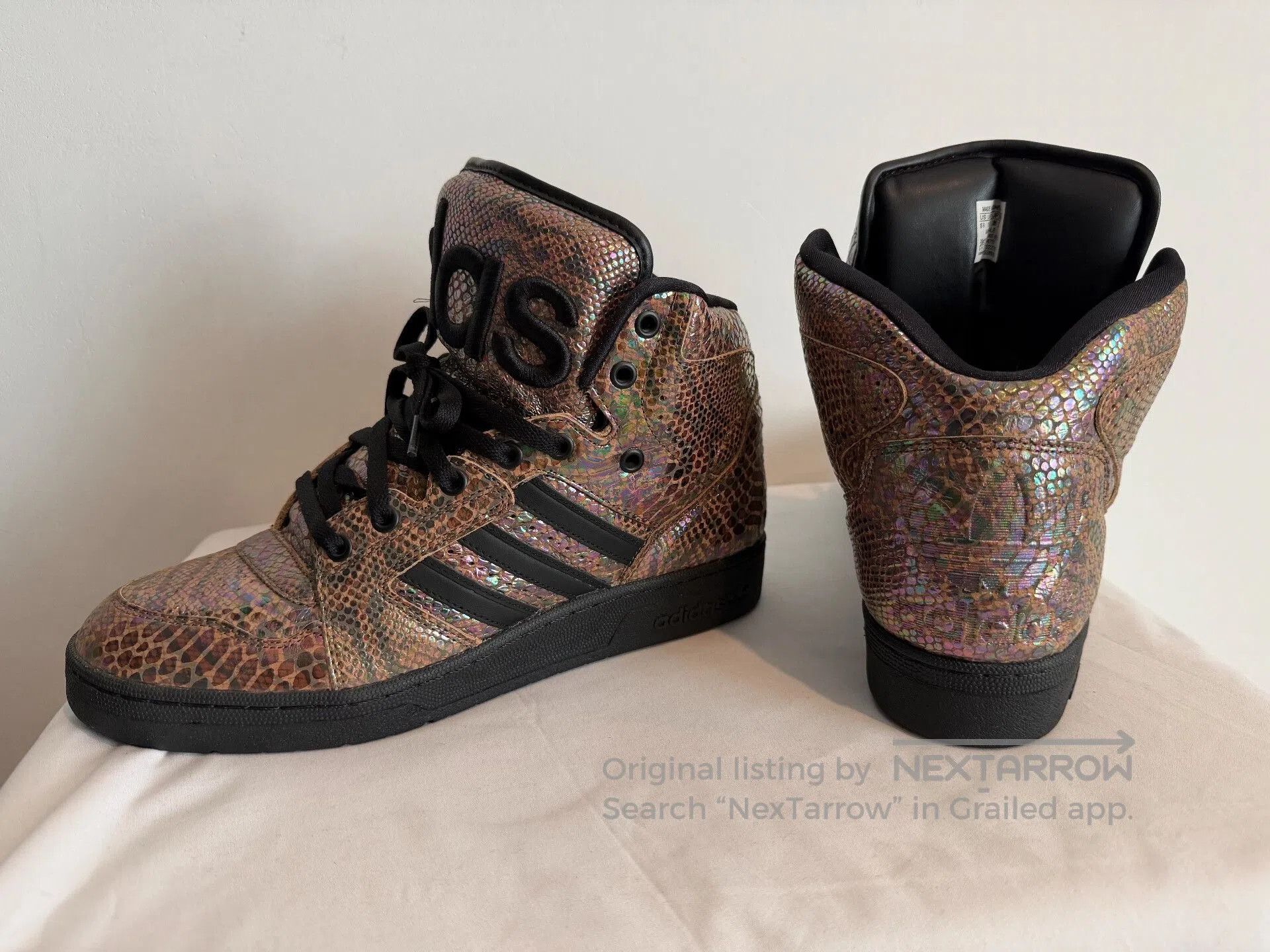 Jeremy Scott Adidas Jeremy Scott Instinct Hi Sneakers. Size US 10 / EU 43 - 3 Thumbnail
