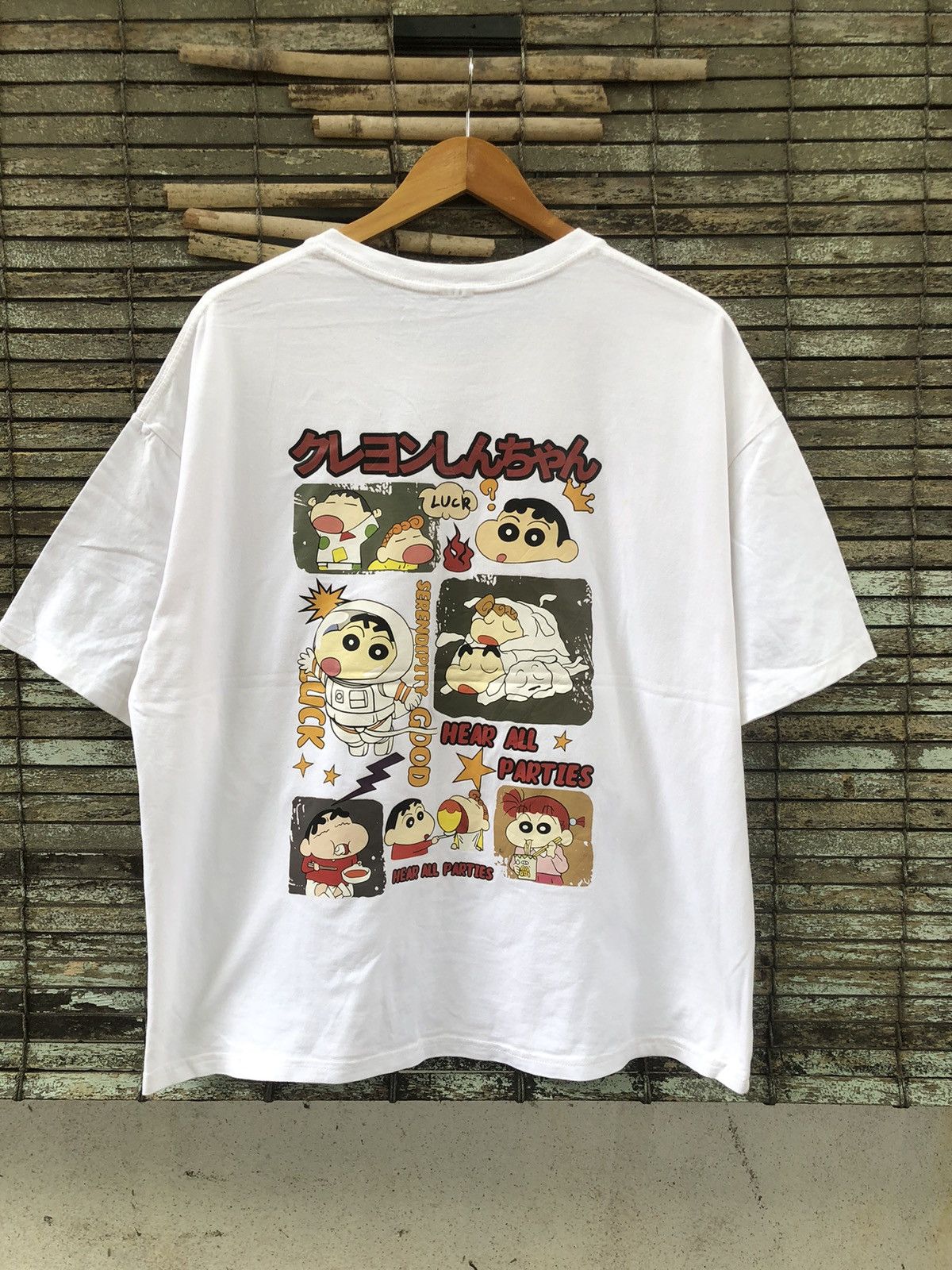 Anime × Japanese Brand × Vintage Vintage Japanese Anime Crayon Shinchan Backhit Tshirt Size US XL / EU 56 / 4 - 1 Thumbnail