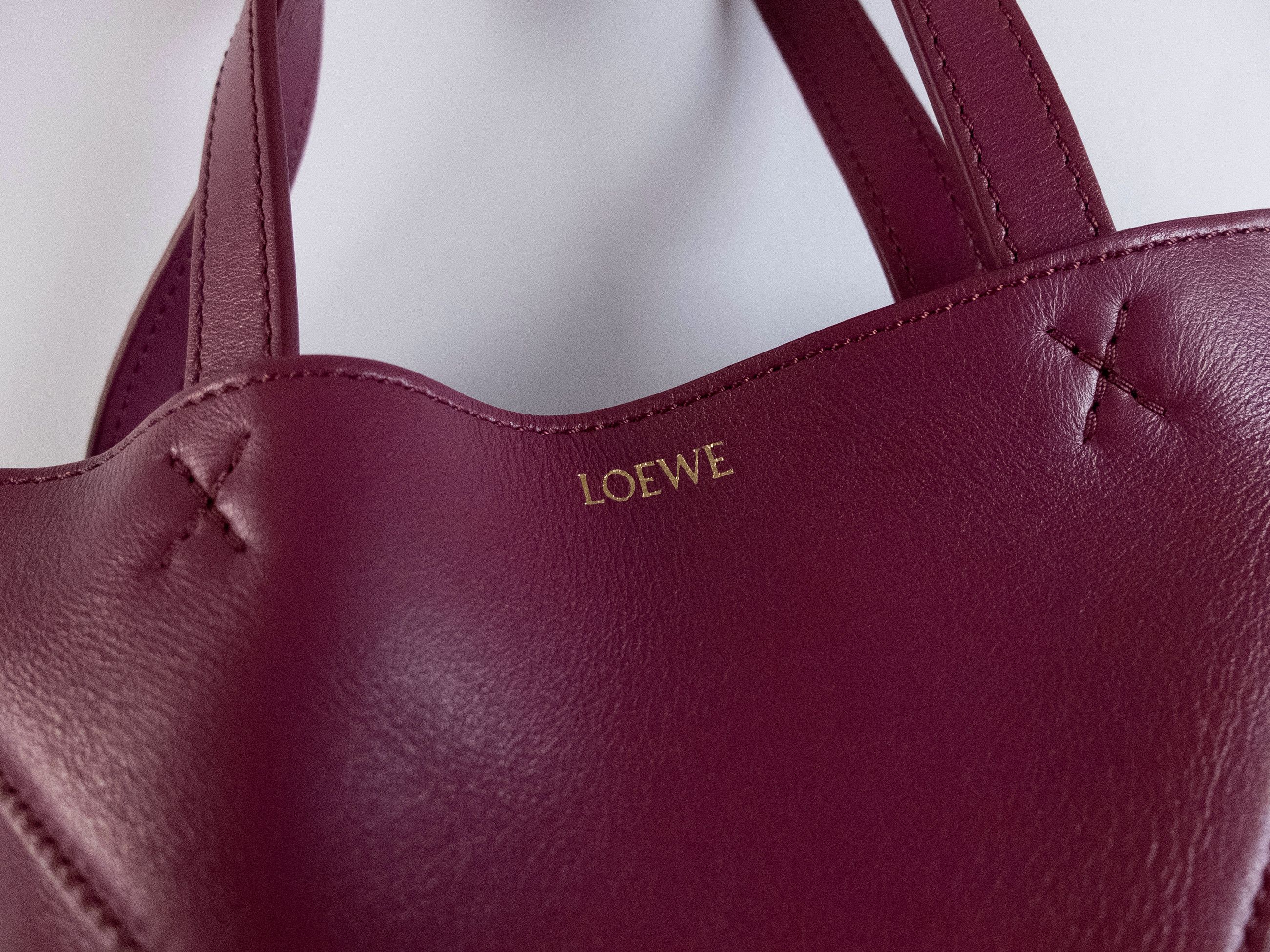 Loewe LOEWE Puzzle Fold Mini cherry red leather tote bag NWT Size ONE SIZE - 4 Thumbnail