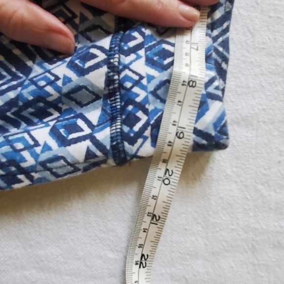 Designer Aventura 100% Organic Cotton Blue & White Sz. XL Skirt with Size 38" / US 16 / IT 52 - 7 Thumbnail