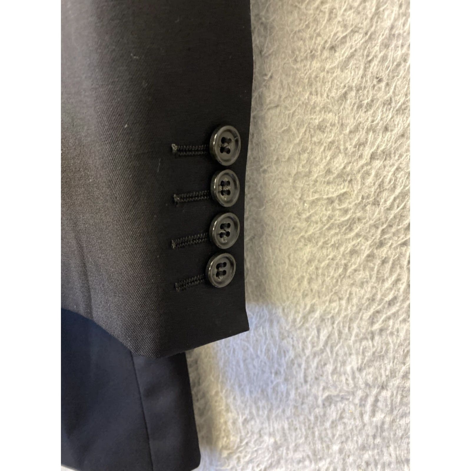 Joseph Joseph & Feiss Blazer Men 42 Regular Black Wool Two-Button Sport Coat Designer Modern Size 42R - 2 Thumbnail