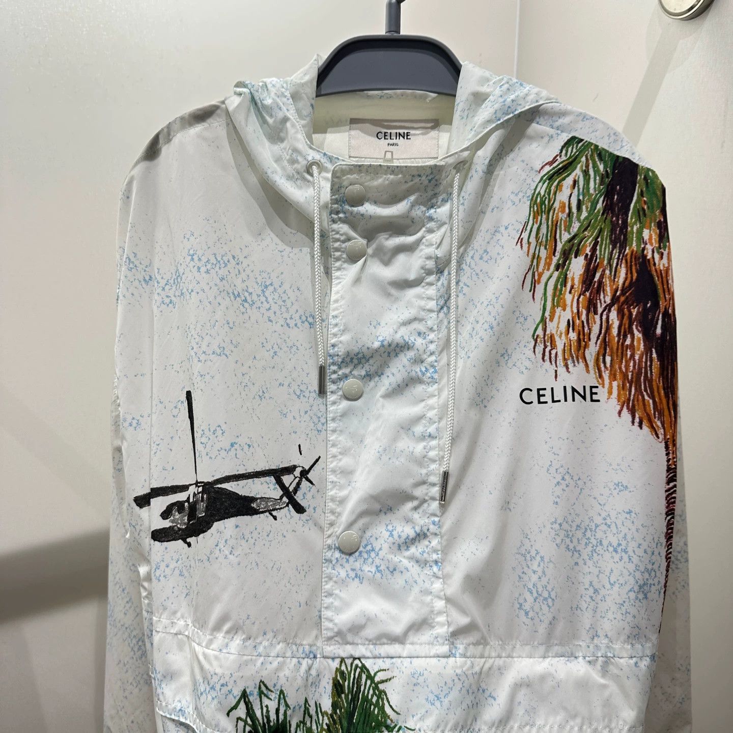Celine Celine mar658 plant-pattern slogan hooded sun jkt 44 Size M / US 6-8 / IT 42-44 - 6 Thumbnail
