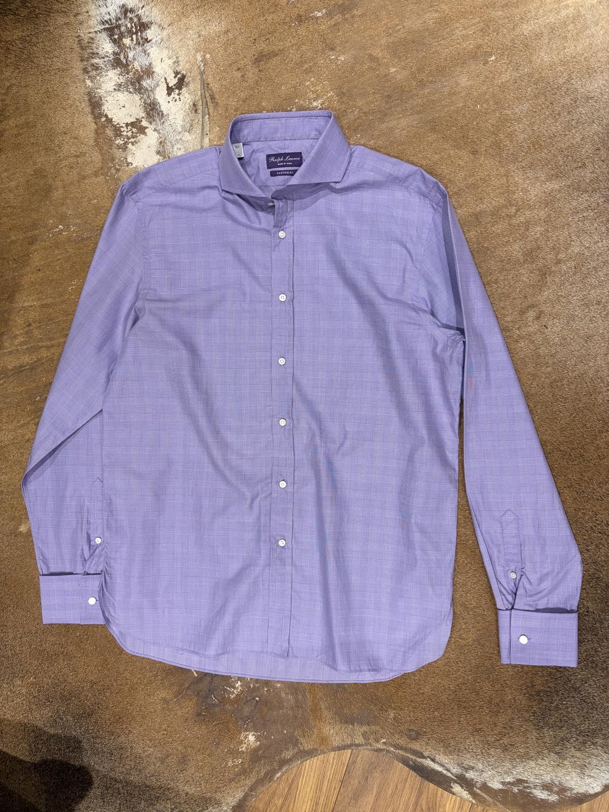 Ralph Lauren Purple Label Ralph Lauren Purple Label Dress Shirt – Lavender Check Size US L / EU 52-54 / 3 - 1 Thumbnail