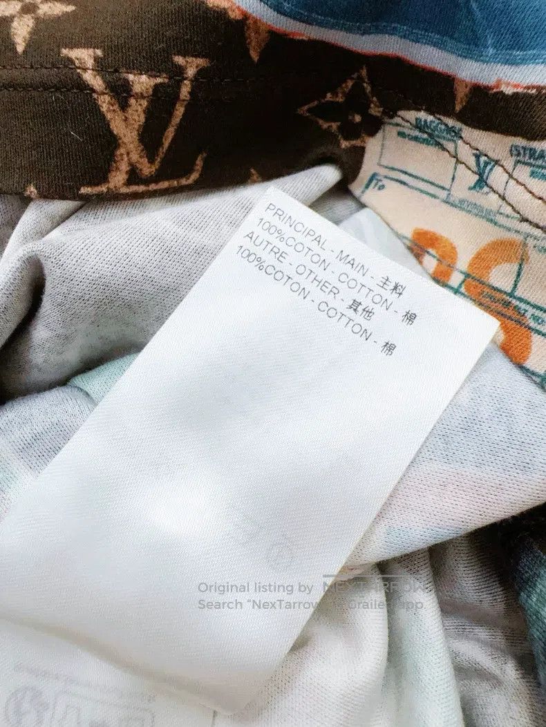 Louis Vuitton Louis Vuitton 24 brown logo full print cotton crewneck sho Size S / US 4 / IT 40 - 5 Thumbnail