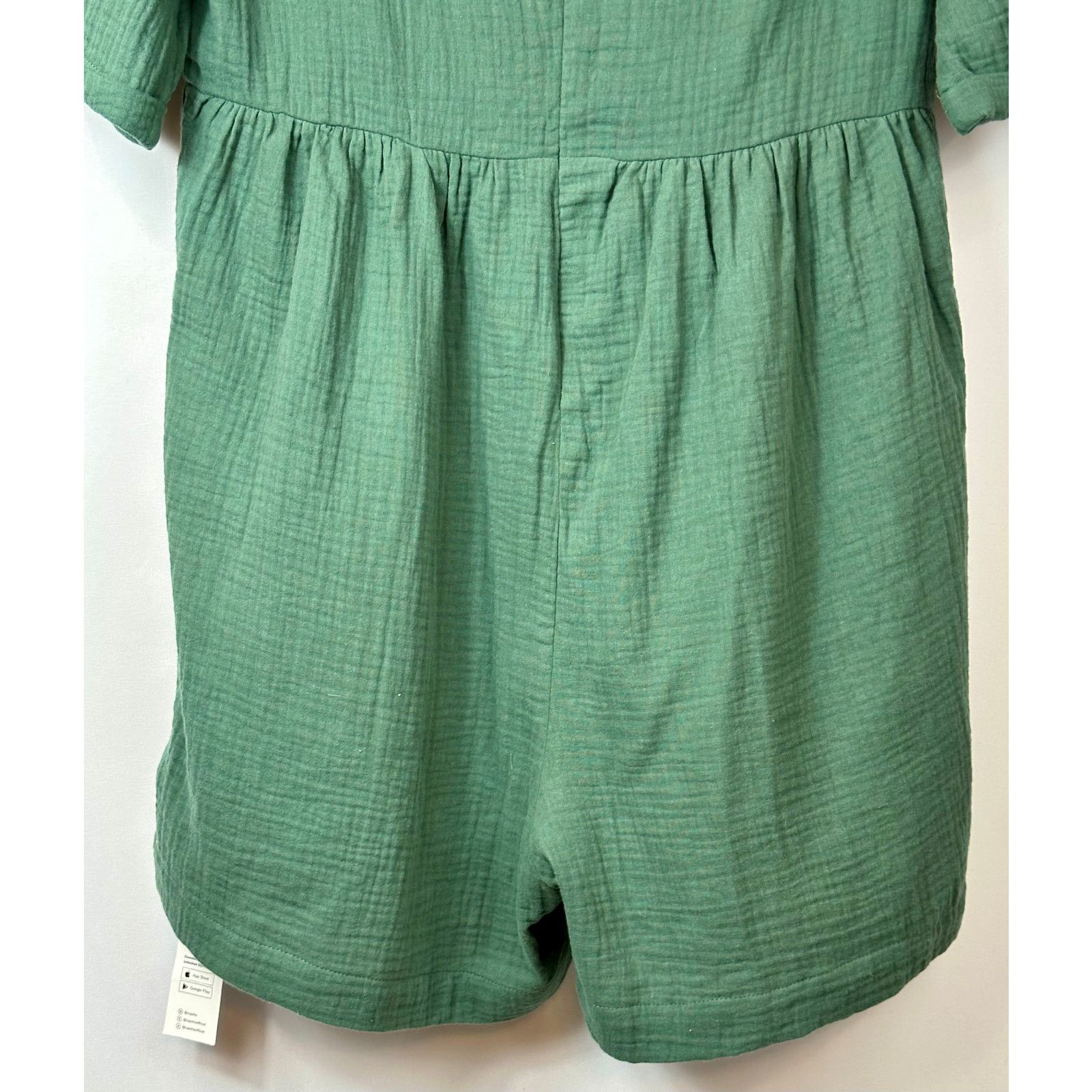 Other Cupshe Romper V Neck Wide Leg Pockets Beach Green L Size 32" / US 10 / IT 46 - 16 Thumbnail