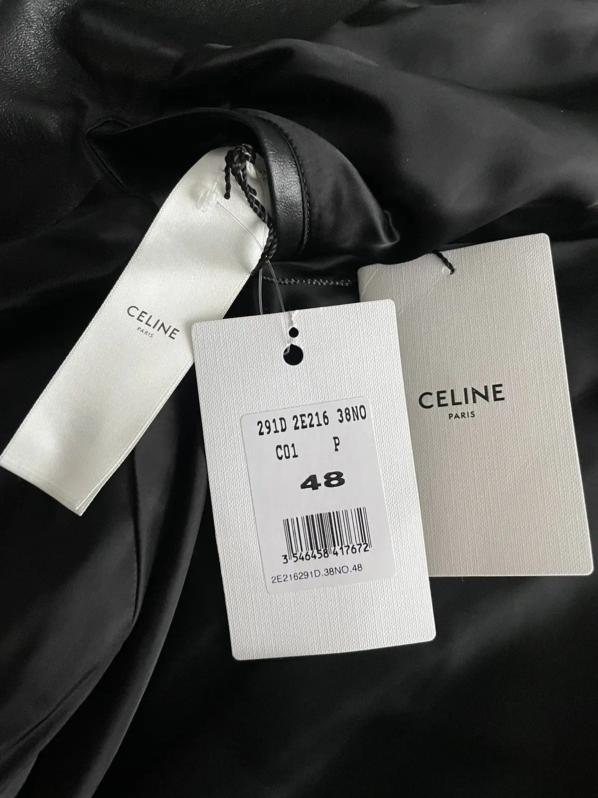 Celine × Hedi Slimane Rare Brand NEW Hedi Slimane Runway Sold Out Leather Jacket Size US M / EU 48-50 / 2 - 11 Thumbnail