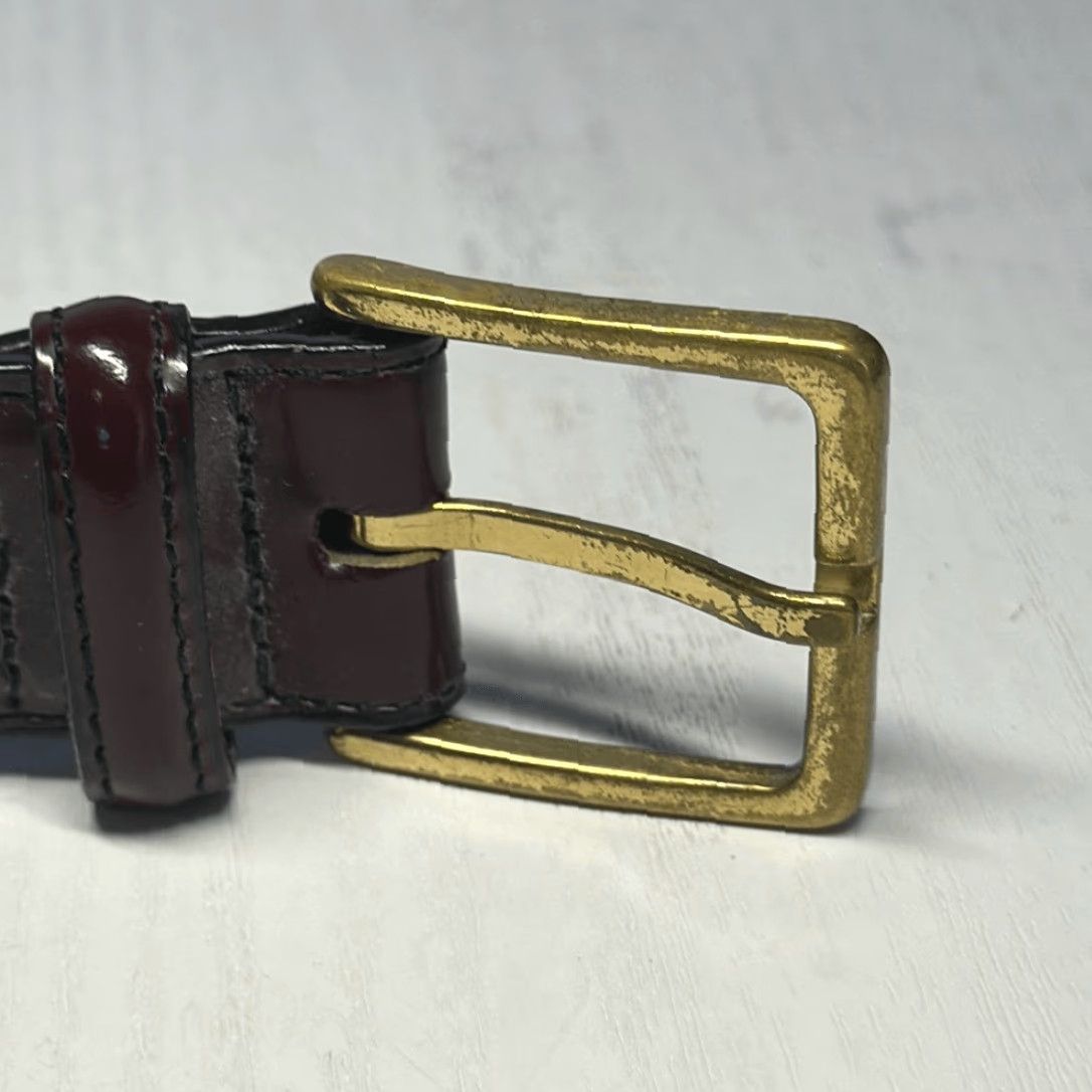 Brighton Brighton Belt Mens 40 Brown Solid Brass Buckle Leather English Calf Size 40 - 2 Thumbnail