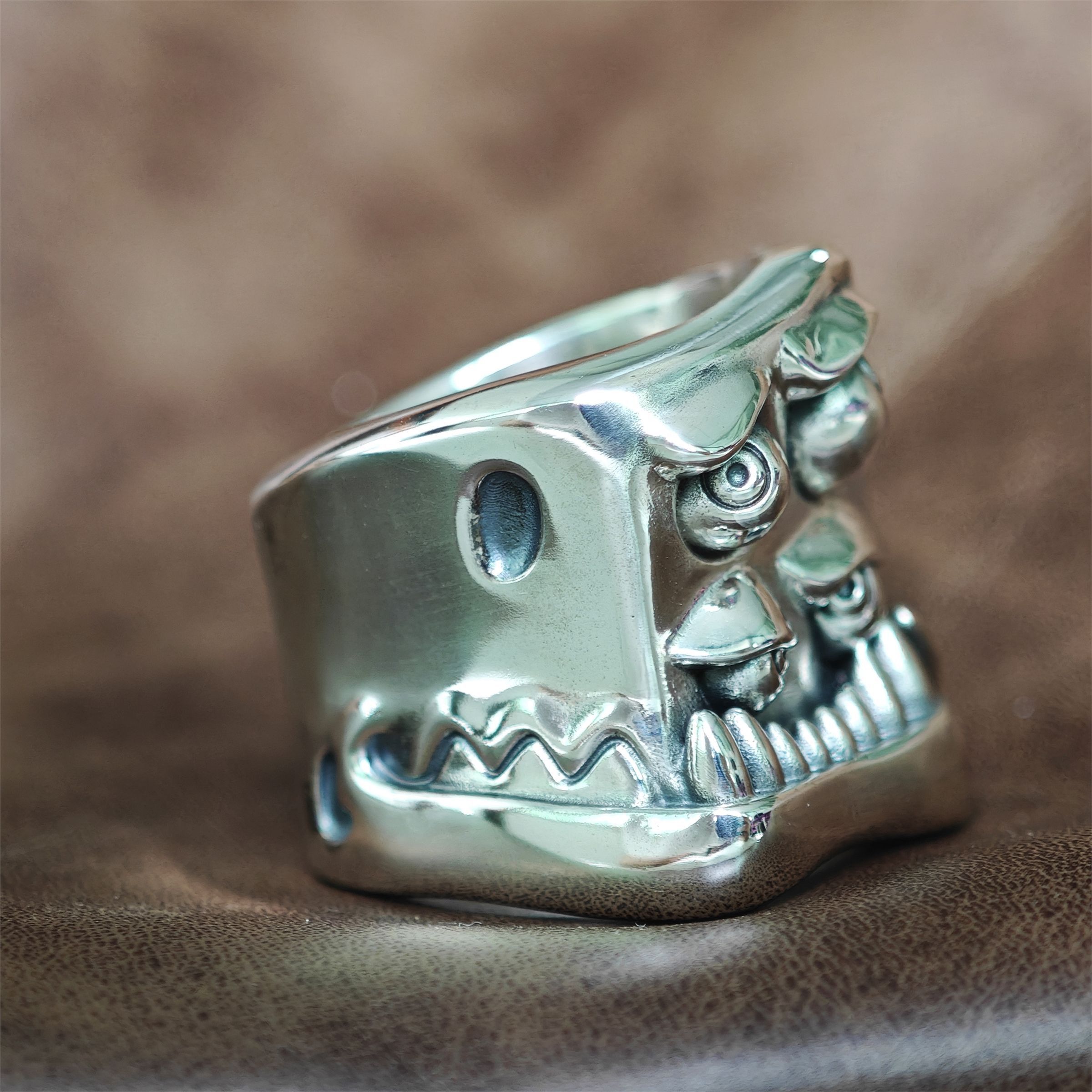 Jewelry Punk Jewelry Rings Open Size Chrome Ring (Size 7-13) Size ONE SIZE - 5 Thumbnail